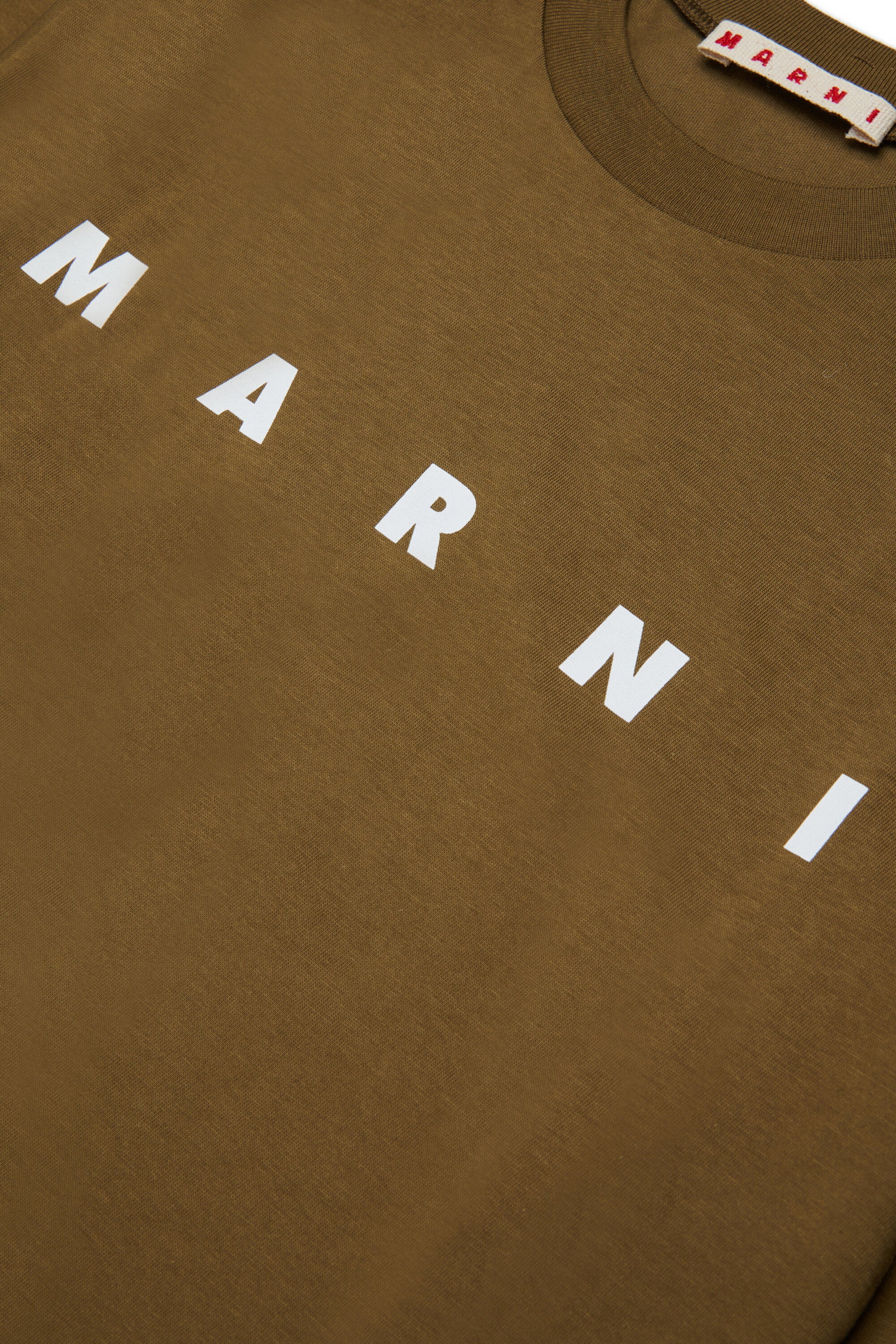 T-shirt en jersey à manches longues avec logo Marni