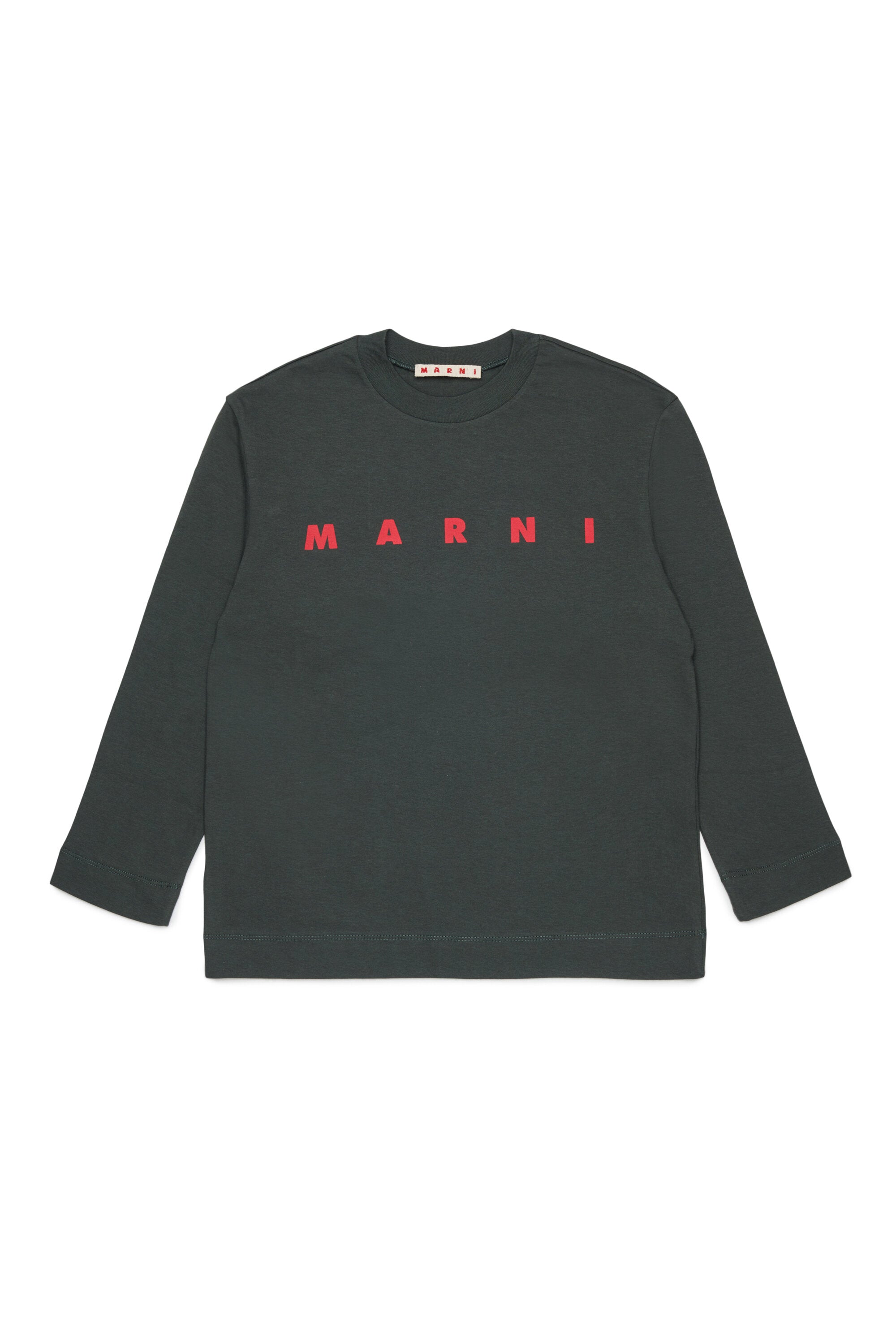 T-shirt en jersey à manches longues avec logo Marni