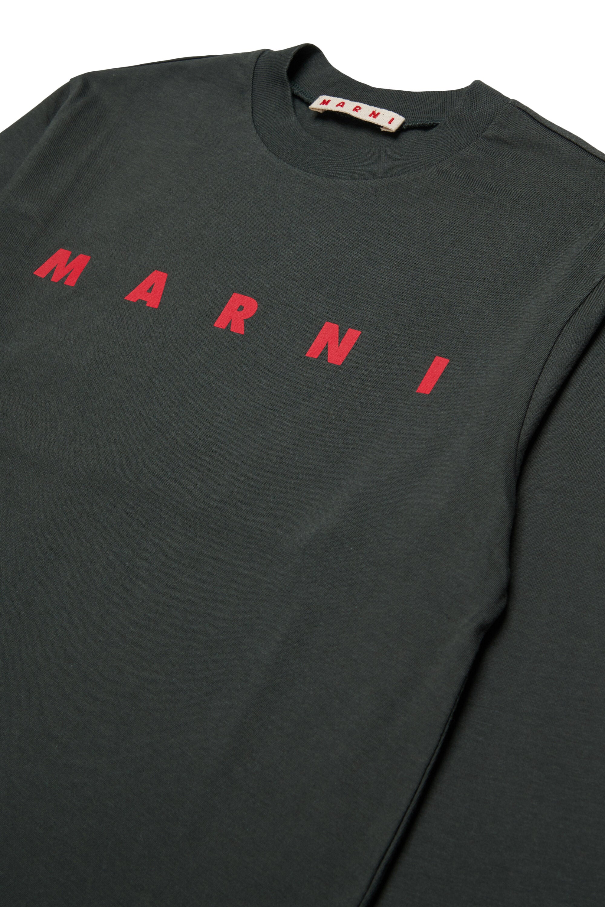 T-shirt en jersey à manches longues avec logo Marni
