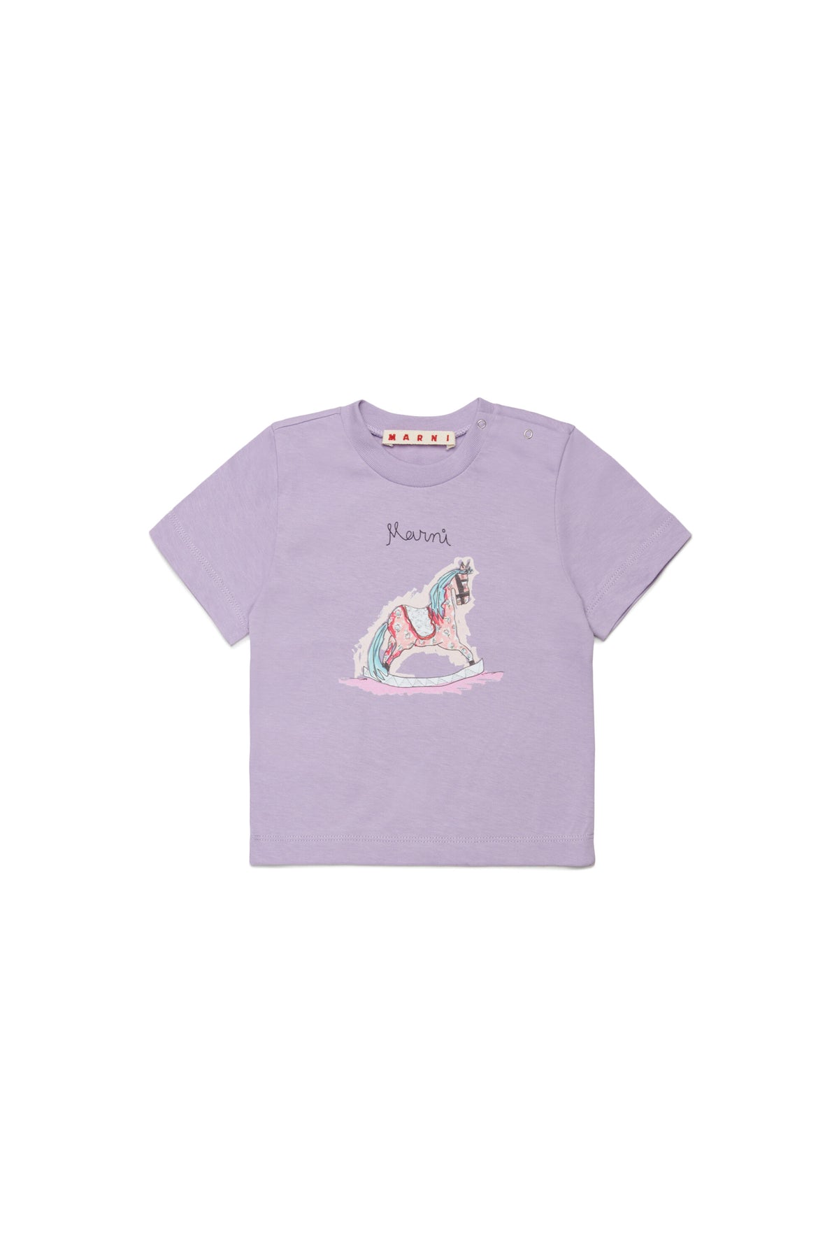 Camiseta de cuello redondo con logo
