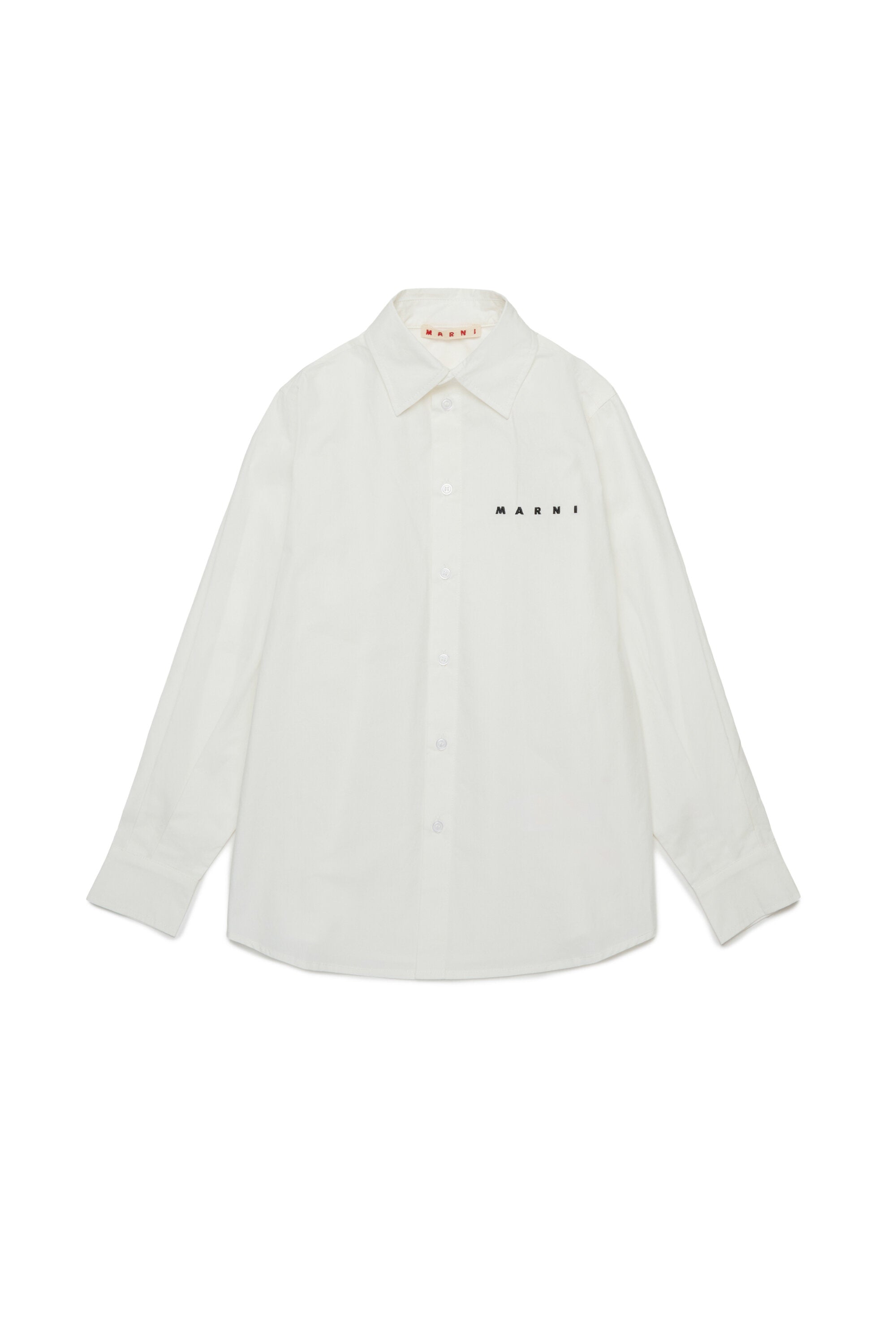 Camisa de popelín con logotipo bordado