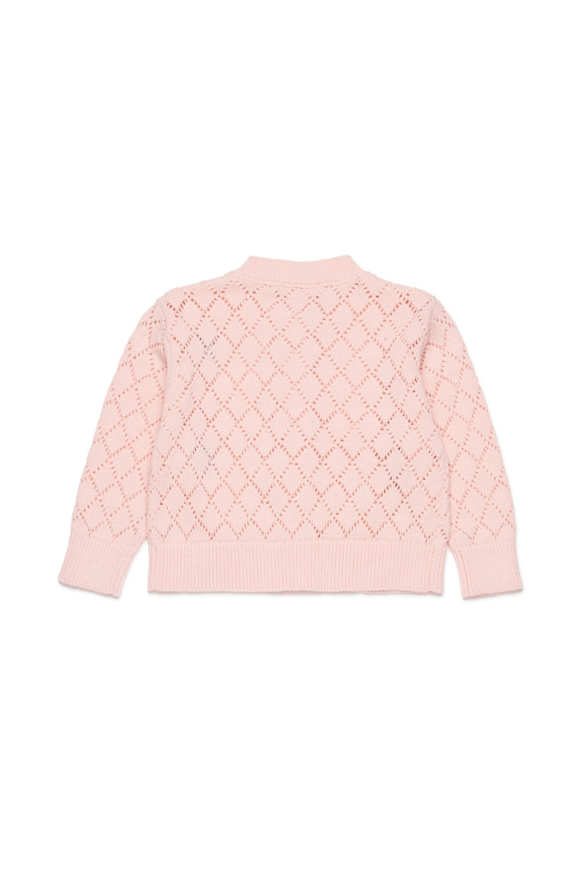 Openwork cardigan with floral embroidery