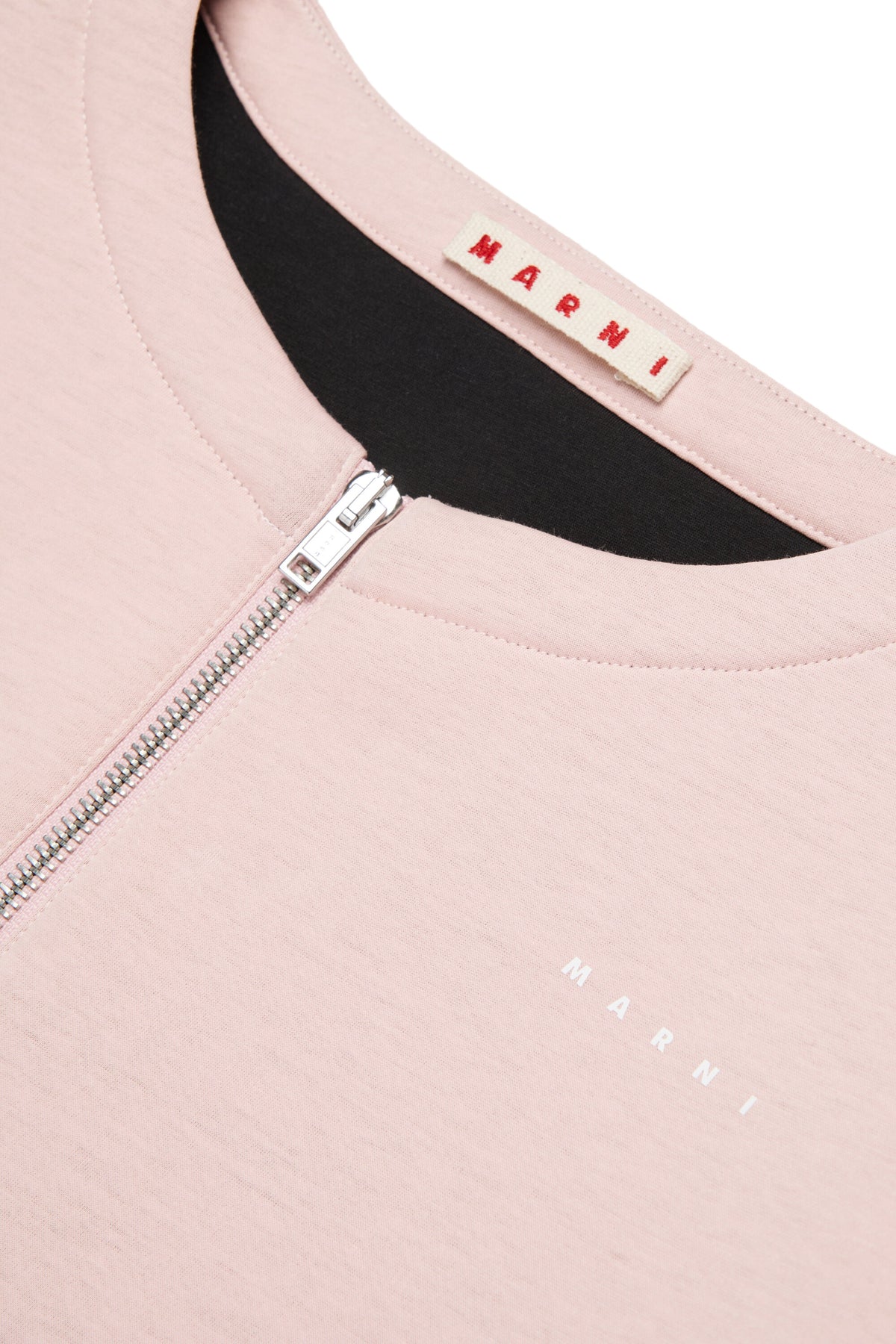 Short jacket with printed logo