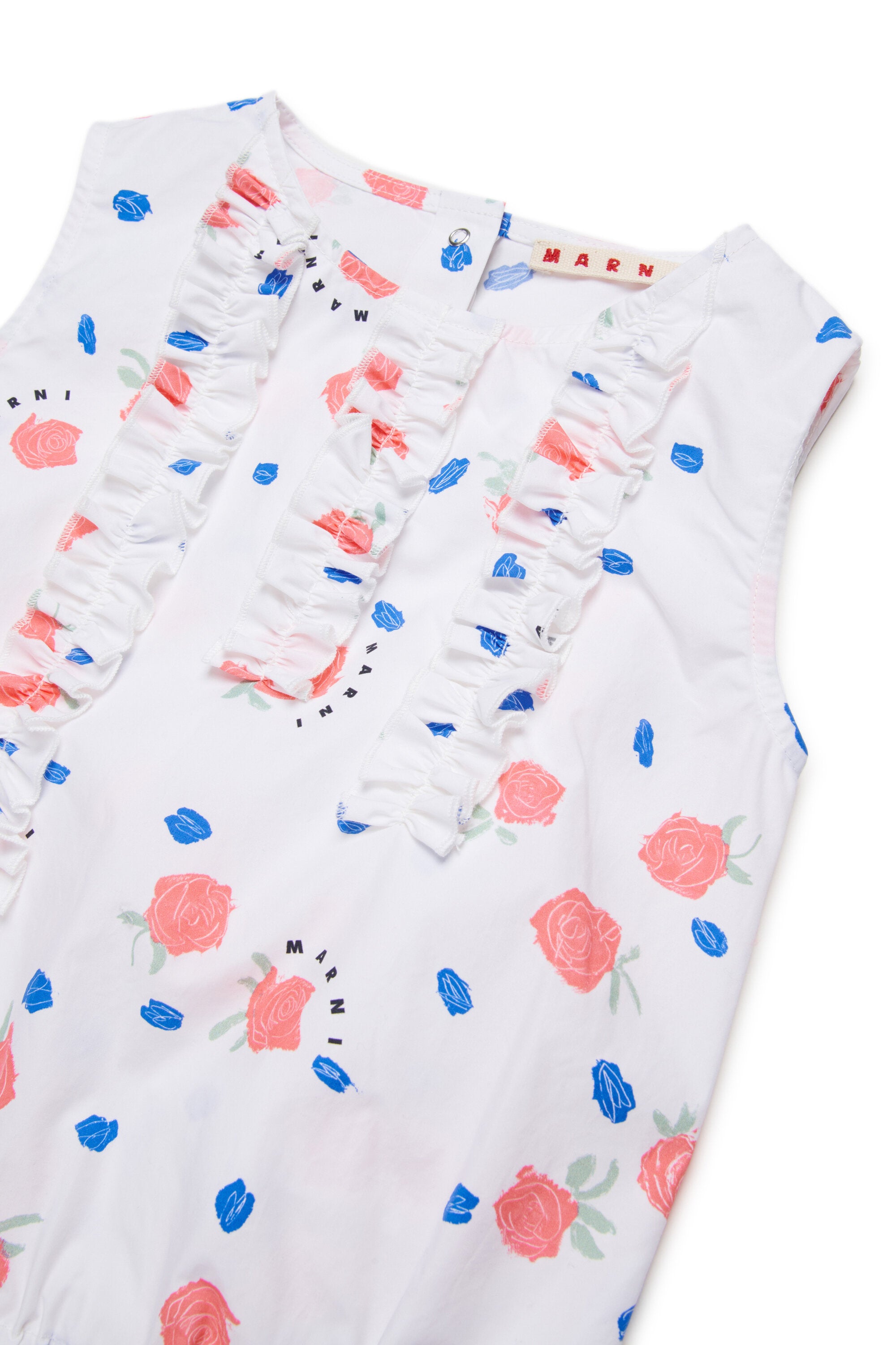 Chemise sans manches à volants