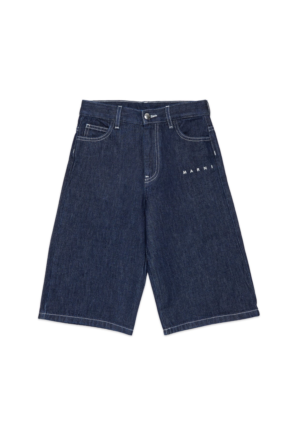 Bermudas vaqueras con logo estampado