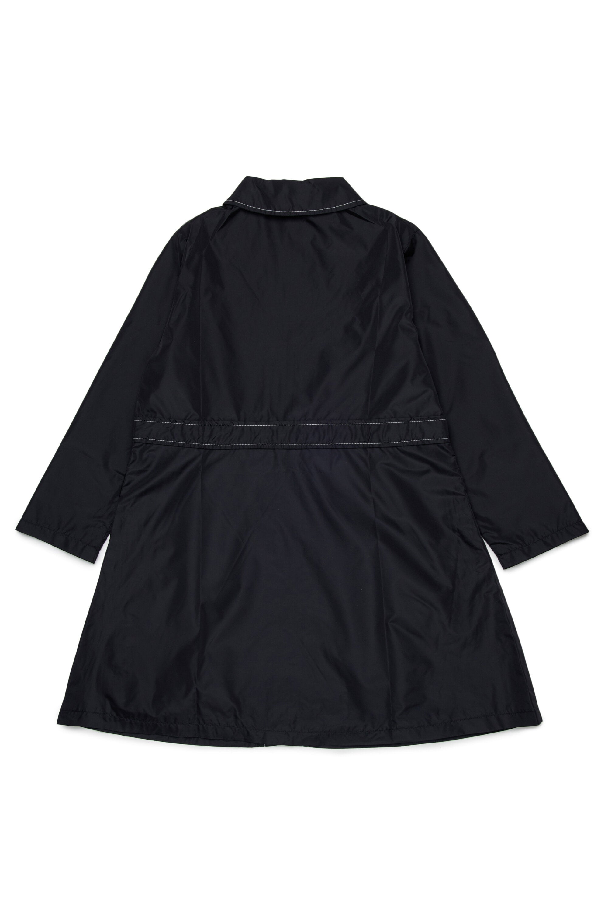 Long jacket with printed logo