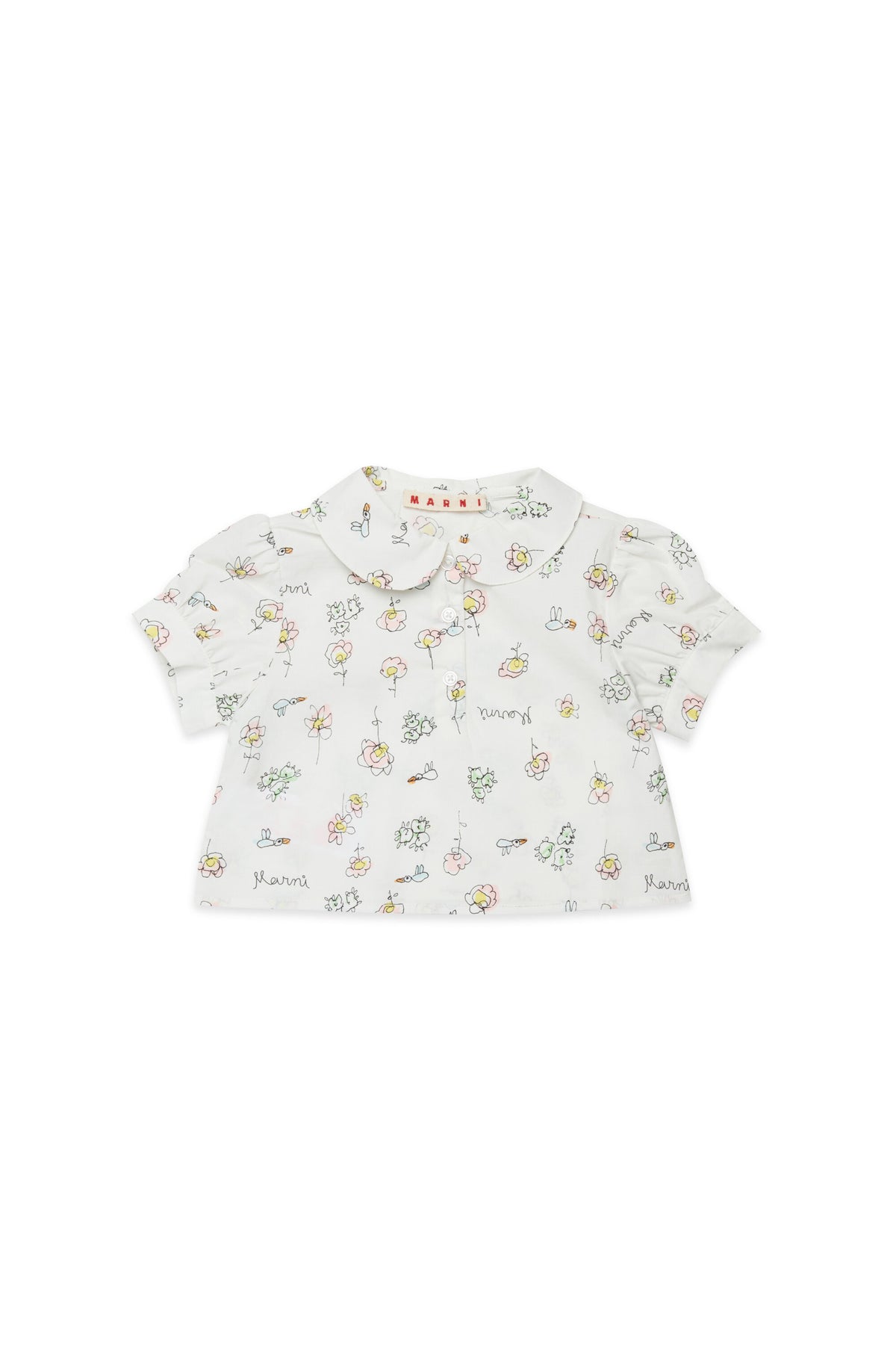 Chemise à manches courtes avec imprimé fleuri
