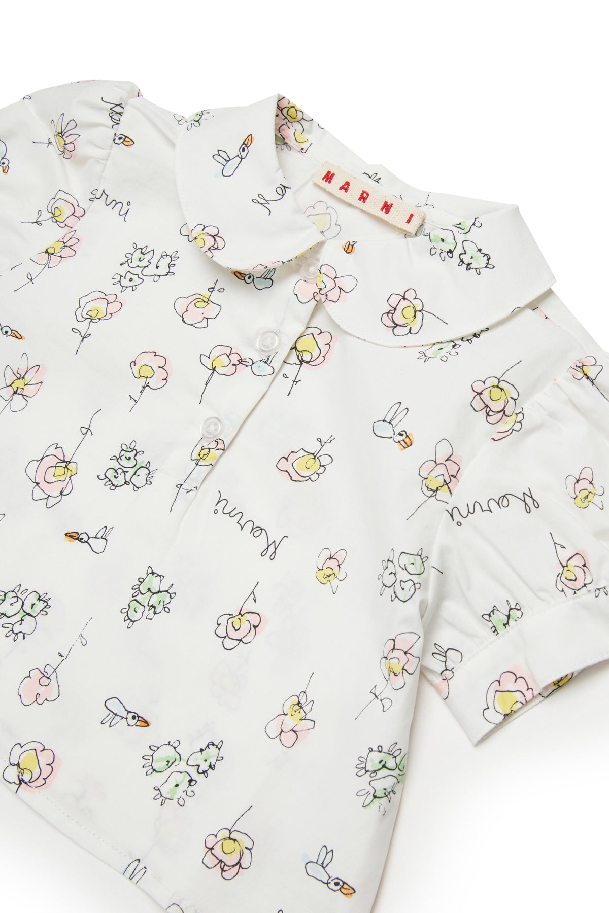 Chemise à manches courtes avec imprimé fleuri