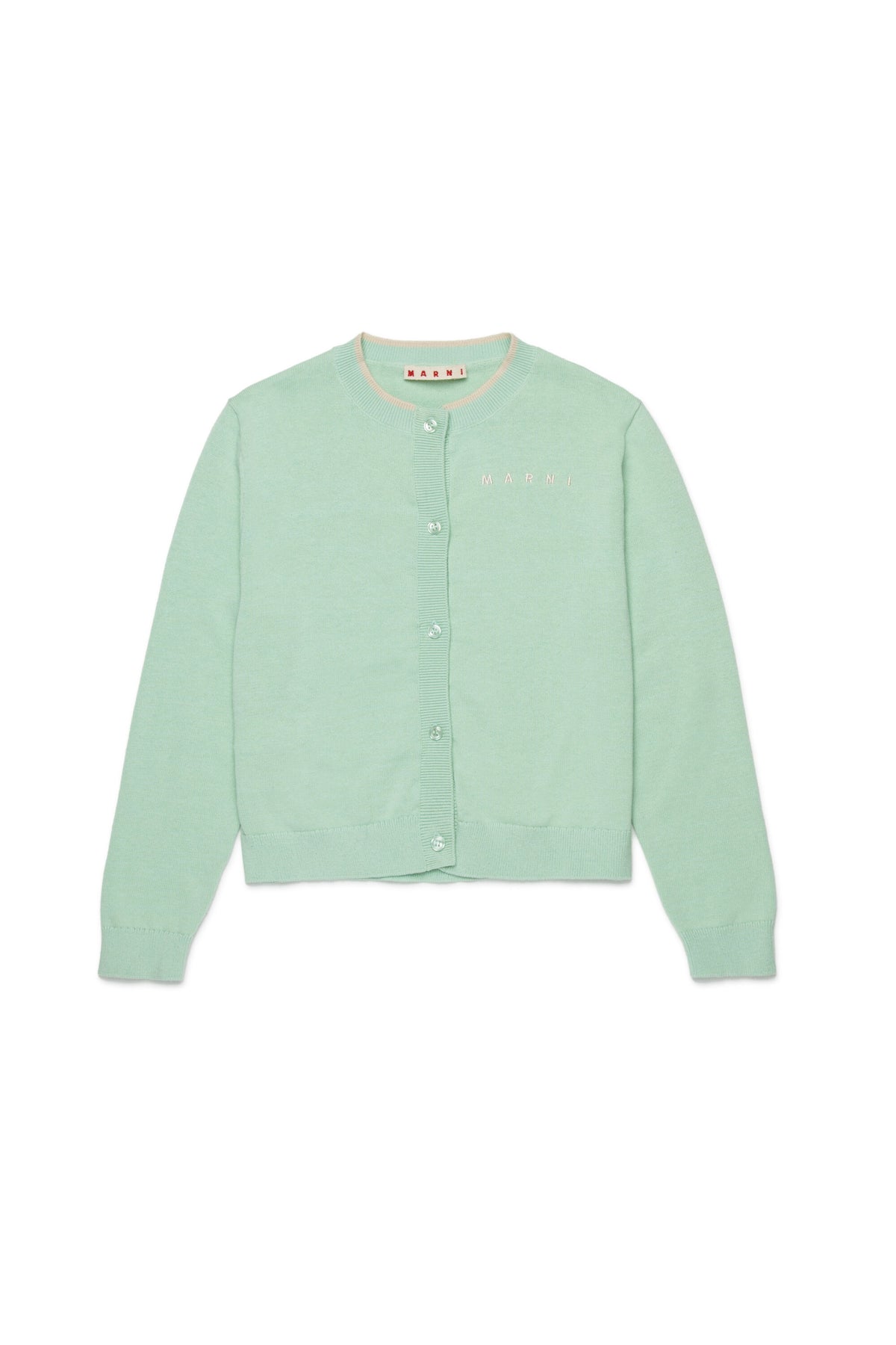 Cardigan col rond avec logo