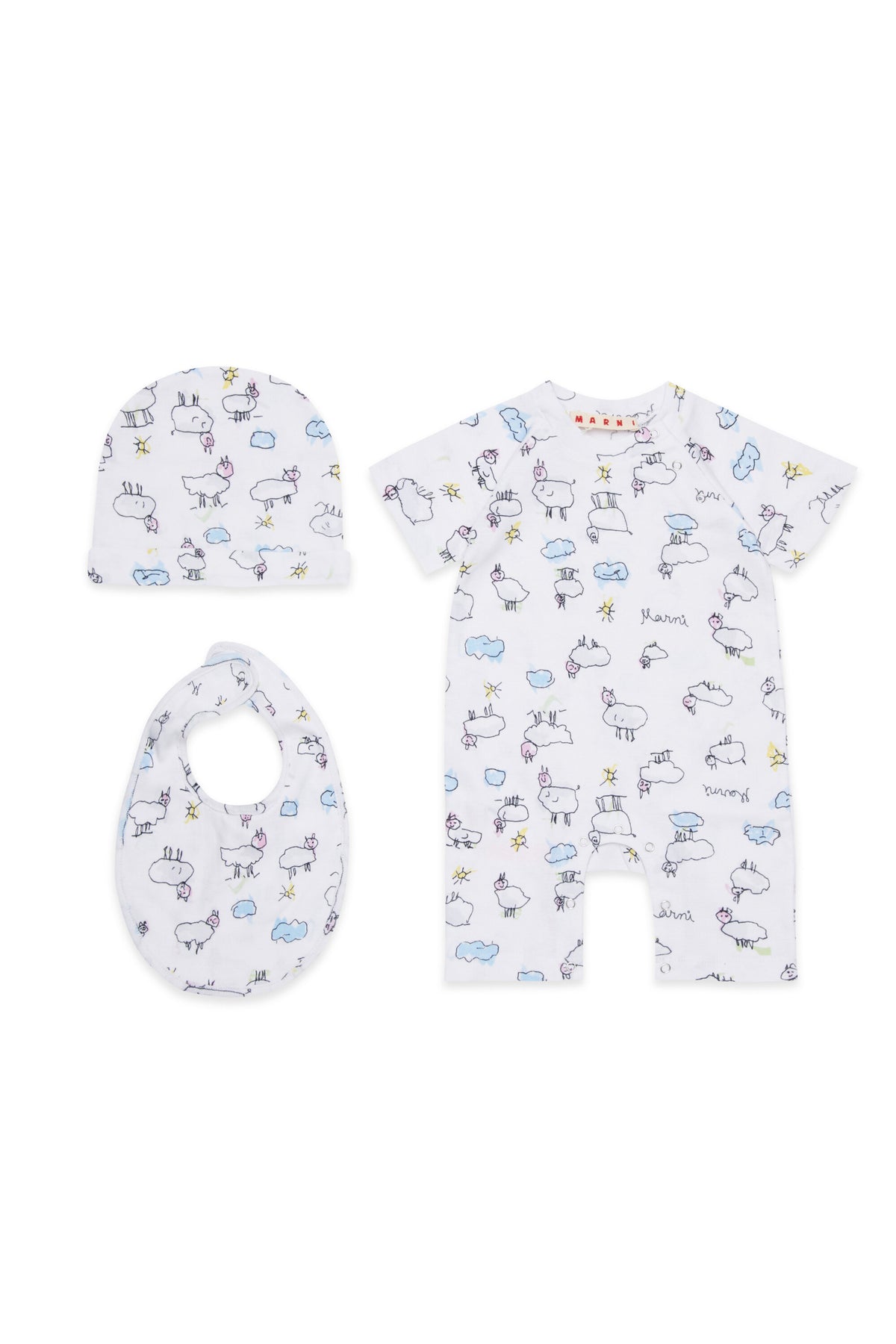 Conjunto para recién nacido con estampado de ovejitas