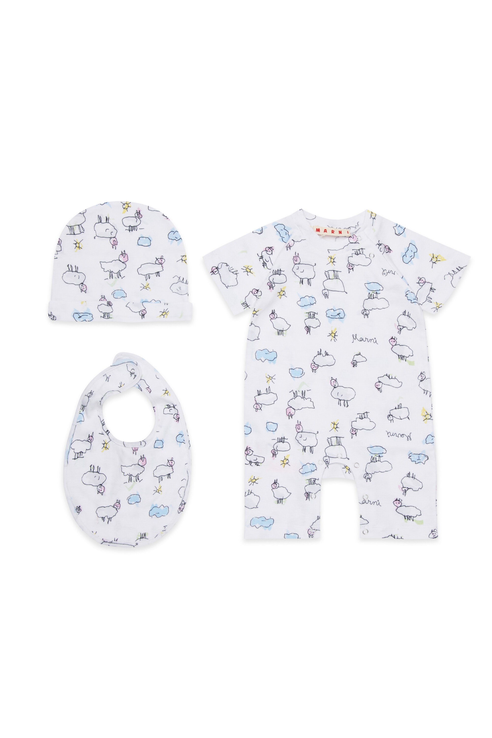 Conjunto para recién nacido con estampado de ovejitas