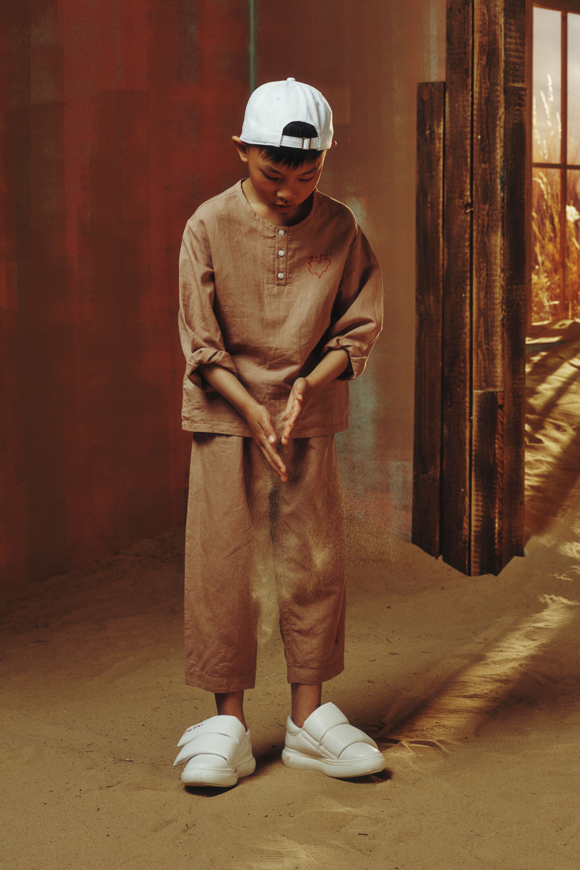Pantalon avec logo brodé