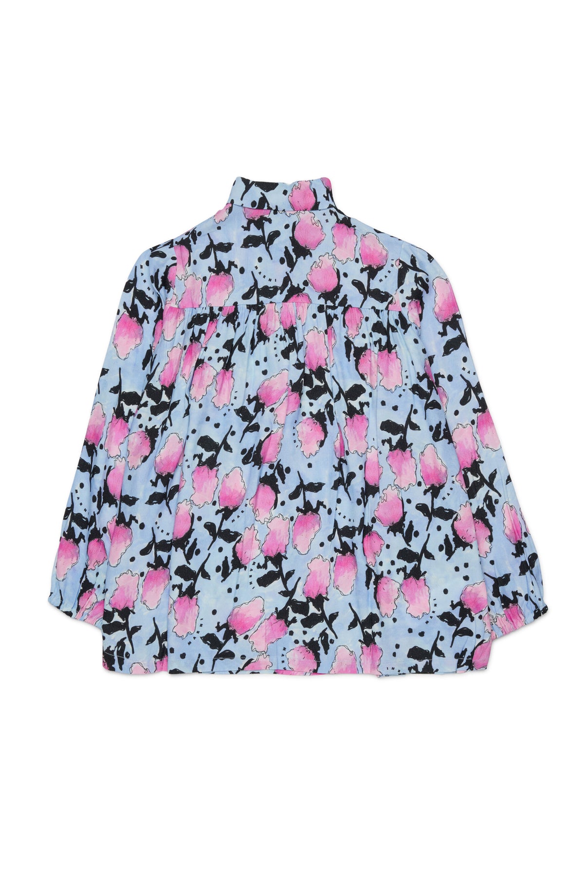 Chemise à motif fleuri à manches longues