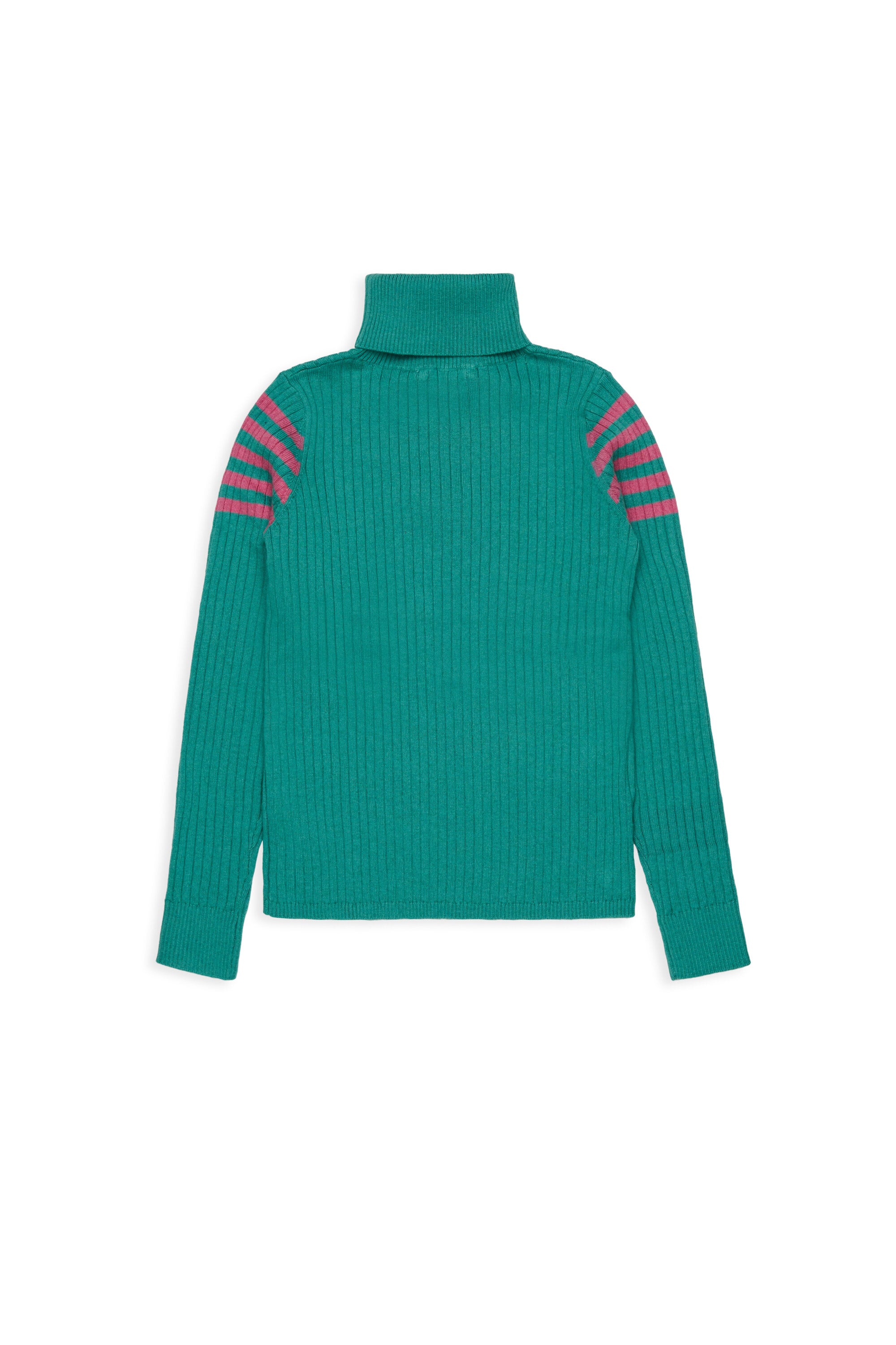 Pull à col roulé côtelé avec motif cœur
