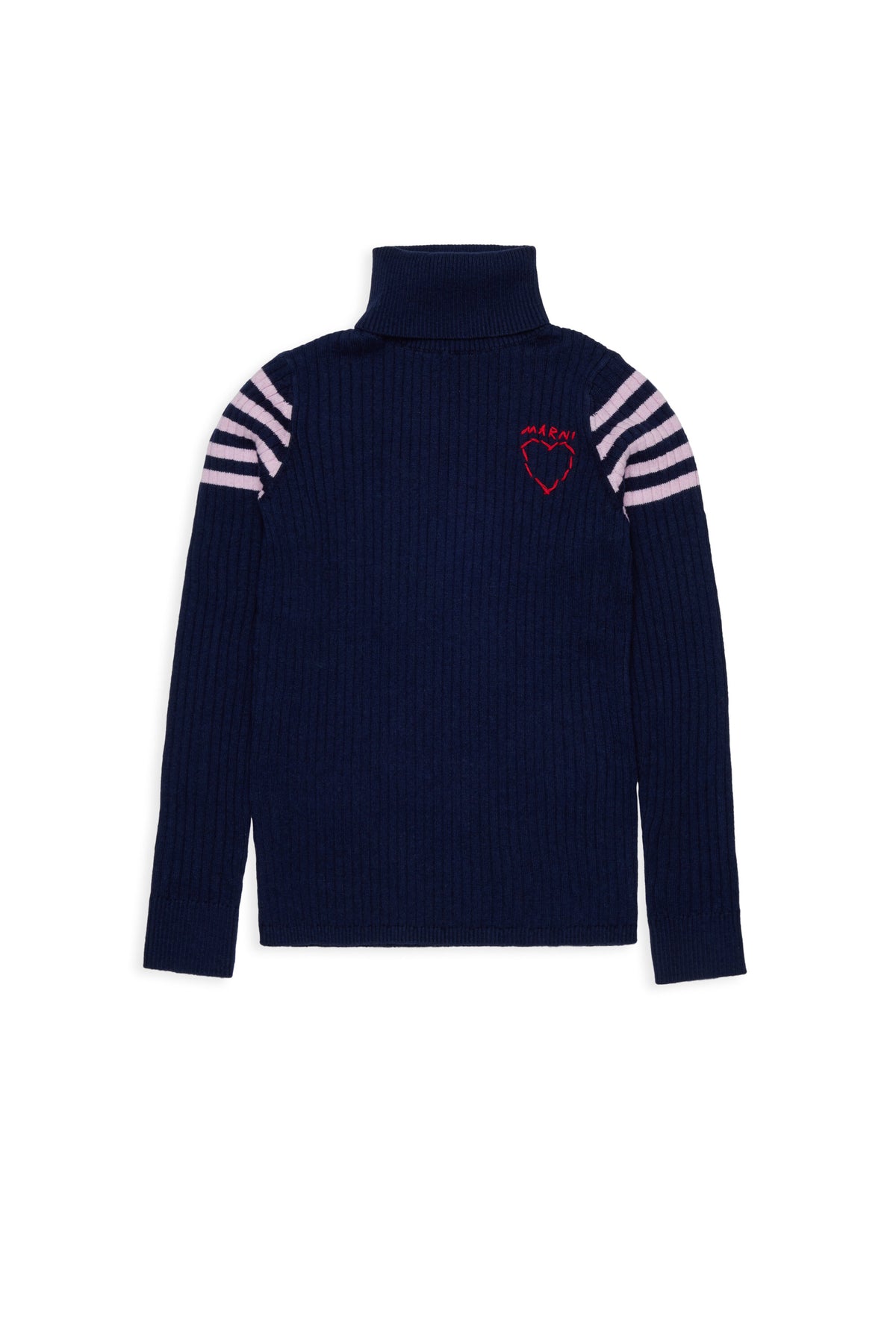 Jersey de canalé con motivo de corazón
