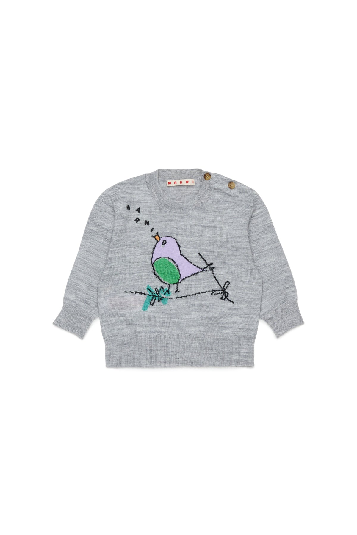 Jersey de cuello redondo con motivo bordado