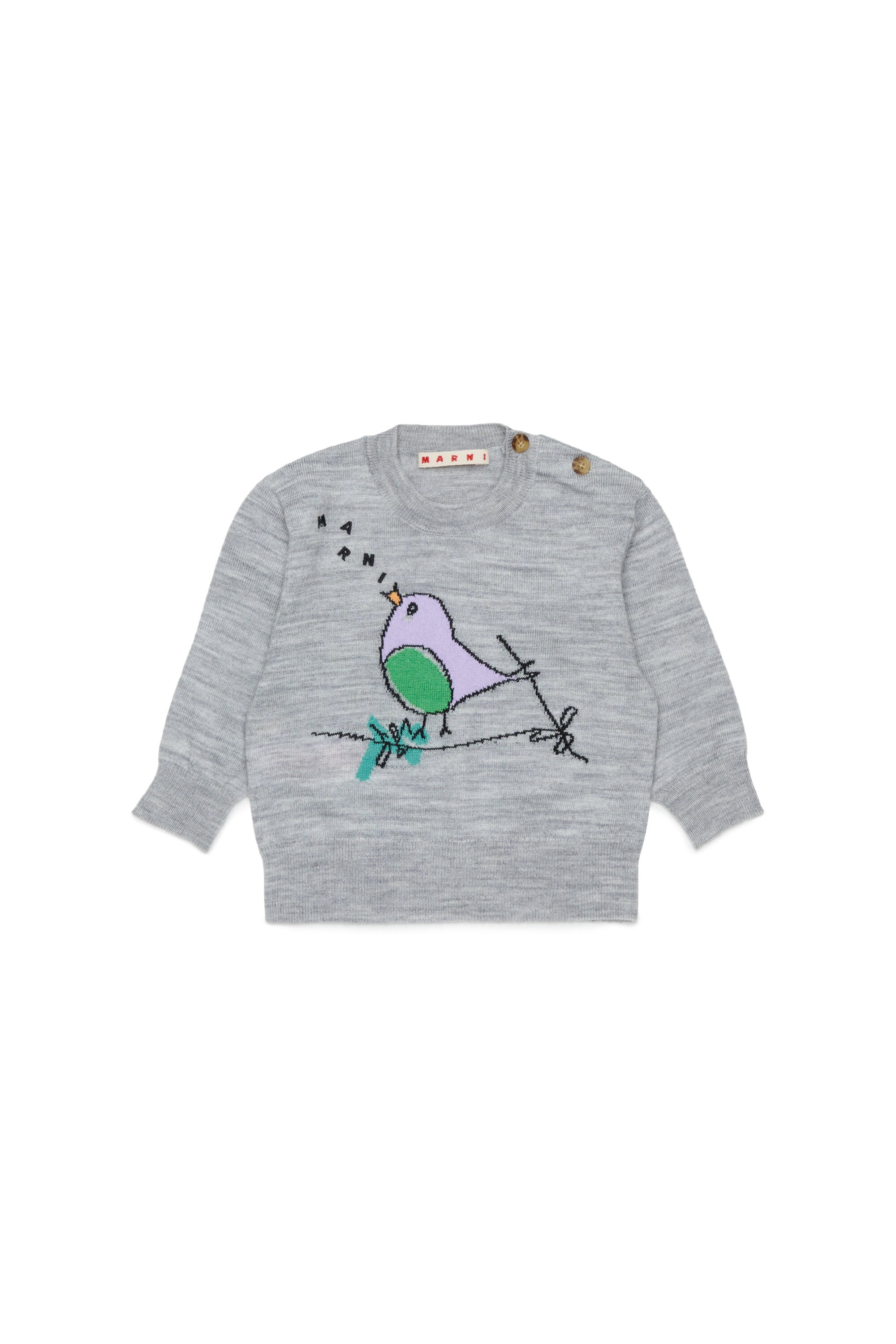Pull col rond avec motif brodé