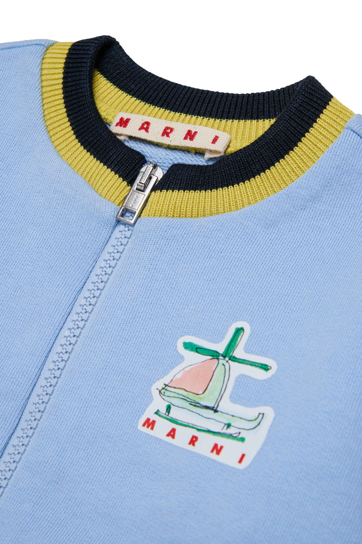 Zip-up sweatshirt with logo