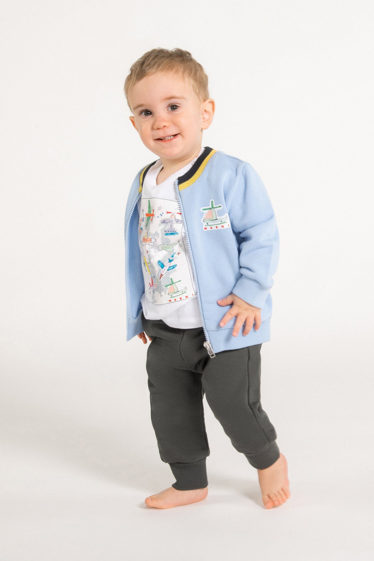 Zip-up sweatshirt with logo