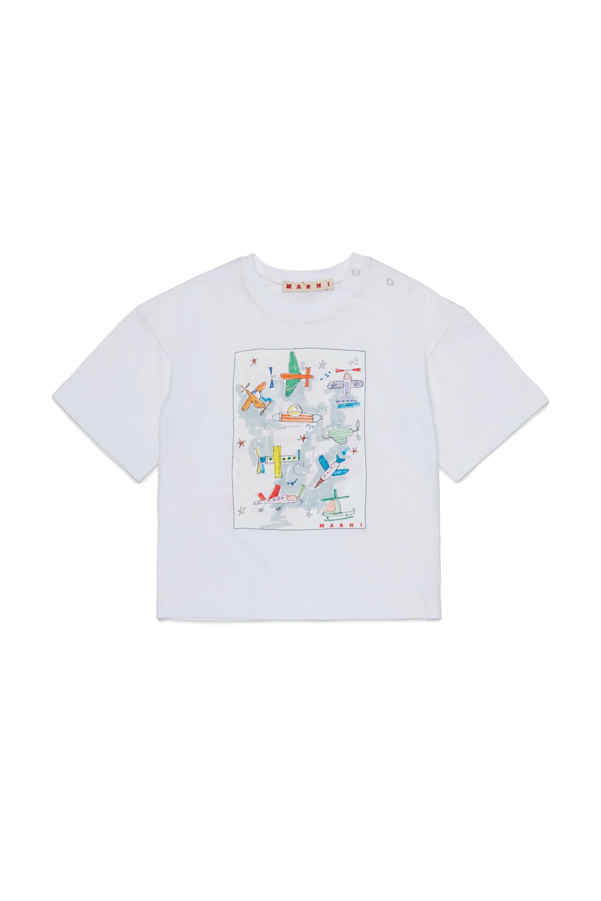 T-shirt with airplane print and logo
