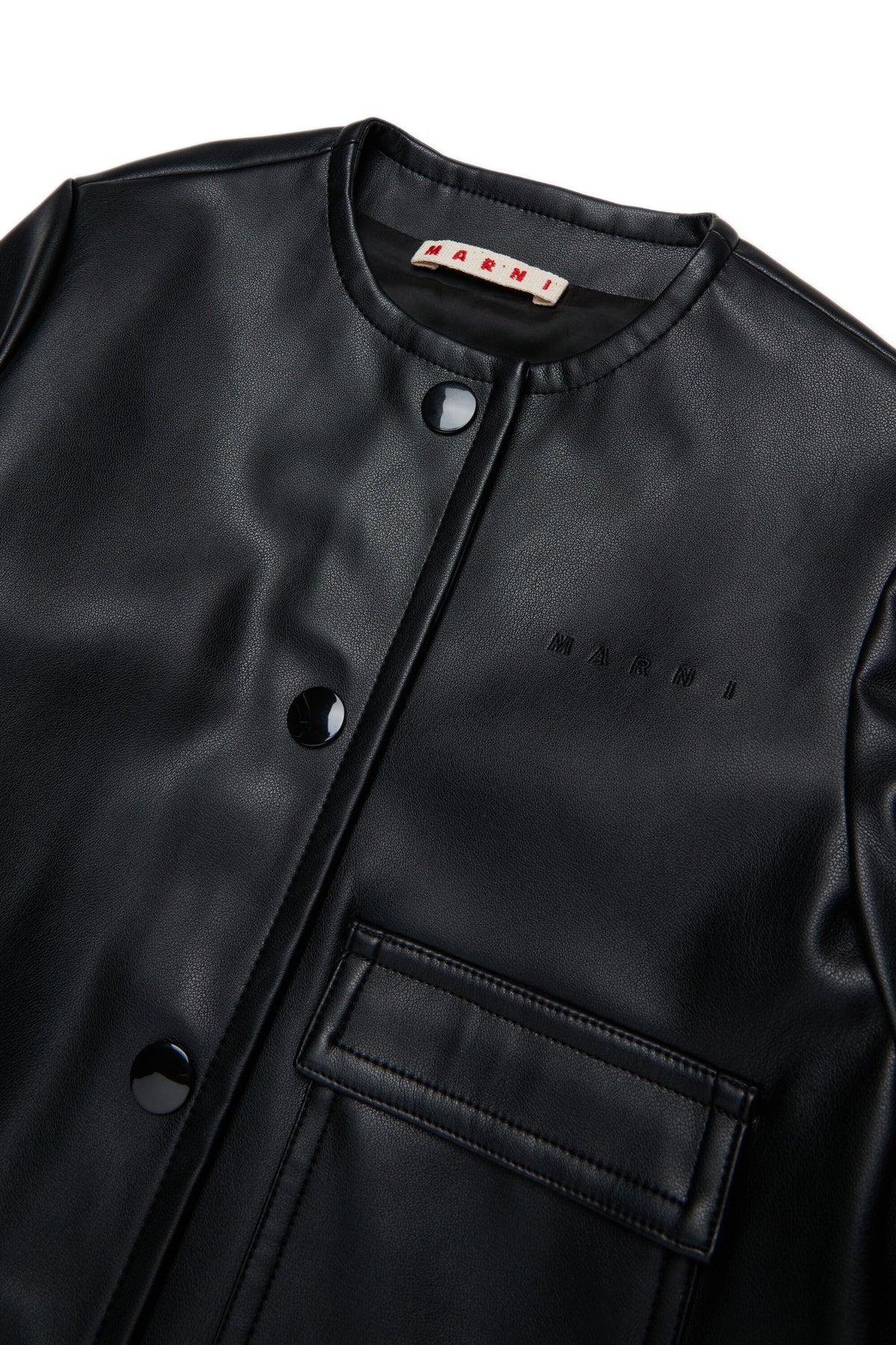 Chaqueta de cuello redondo con logo estampado