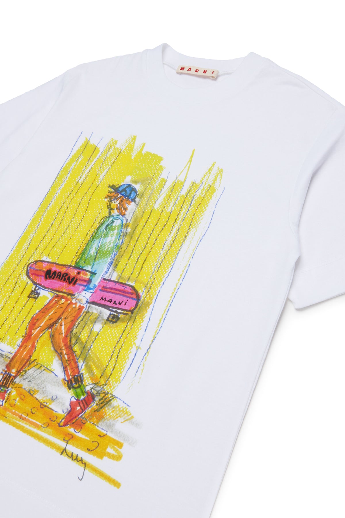 T-shirt avec imprimé coloré sur le devant