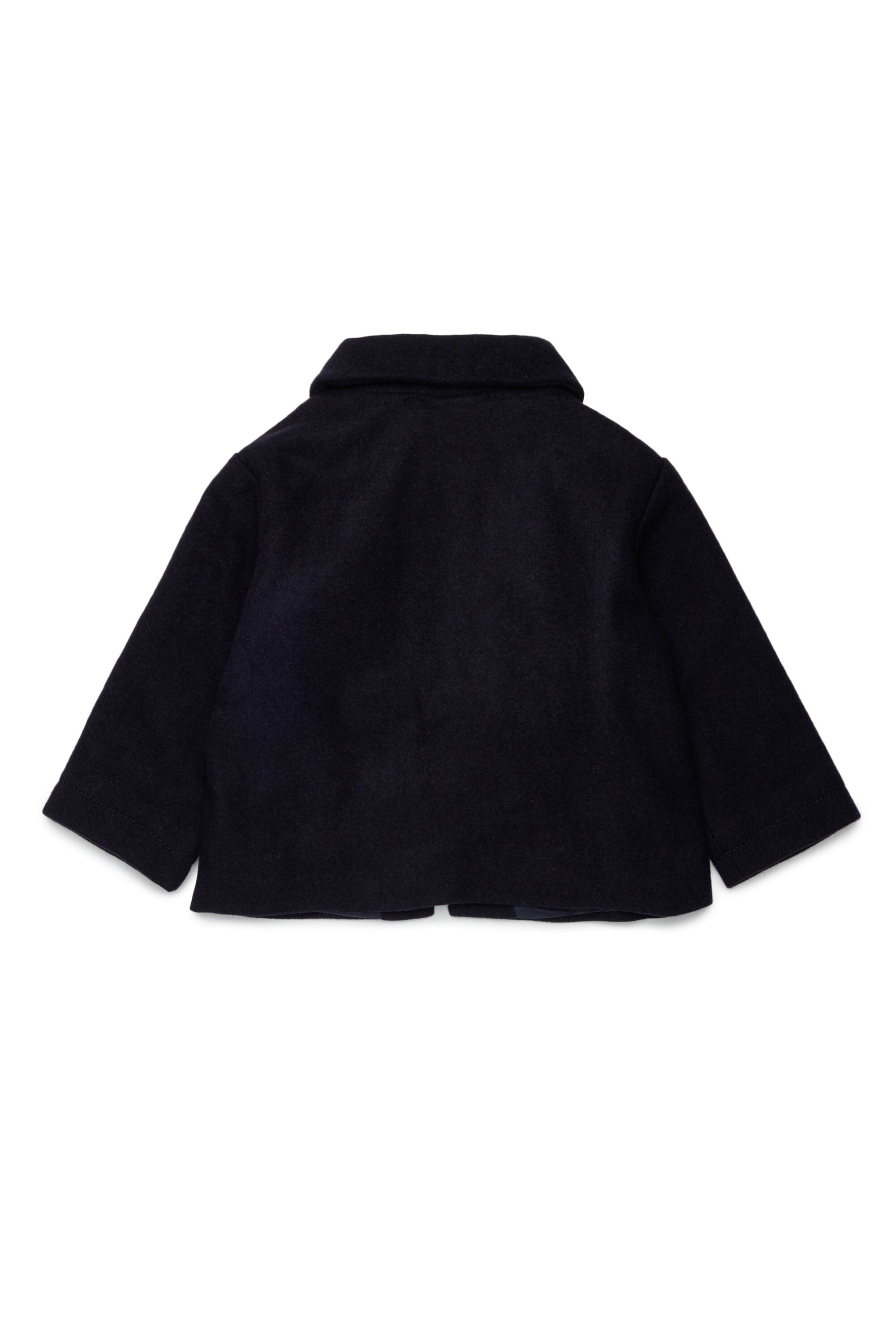 Veste en laine mélangée avec logo brodé