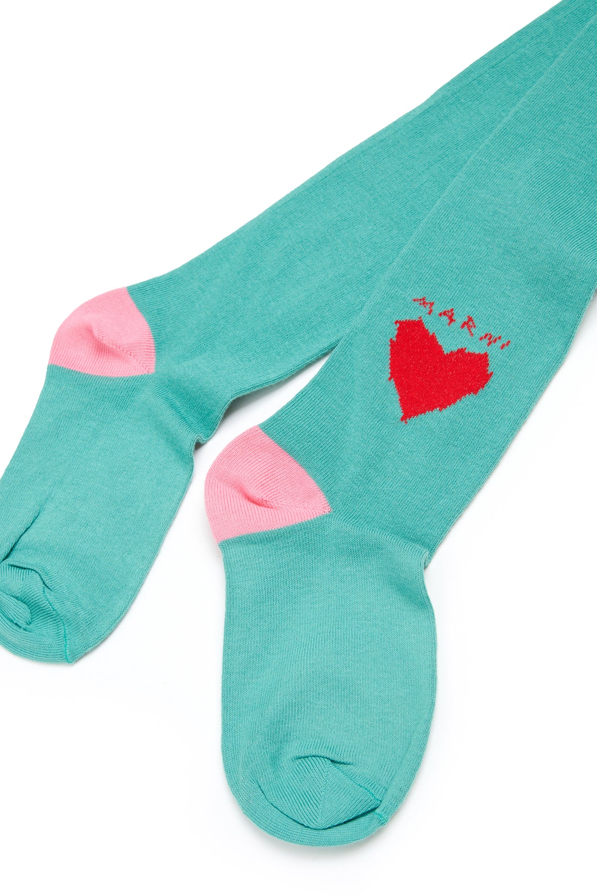 Tights with heart and logo