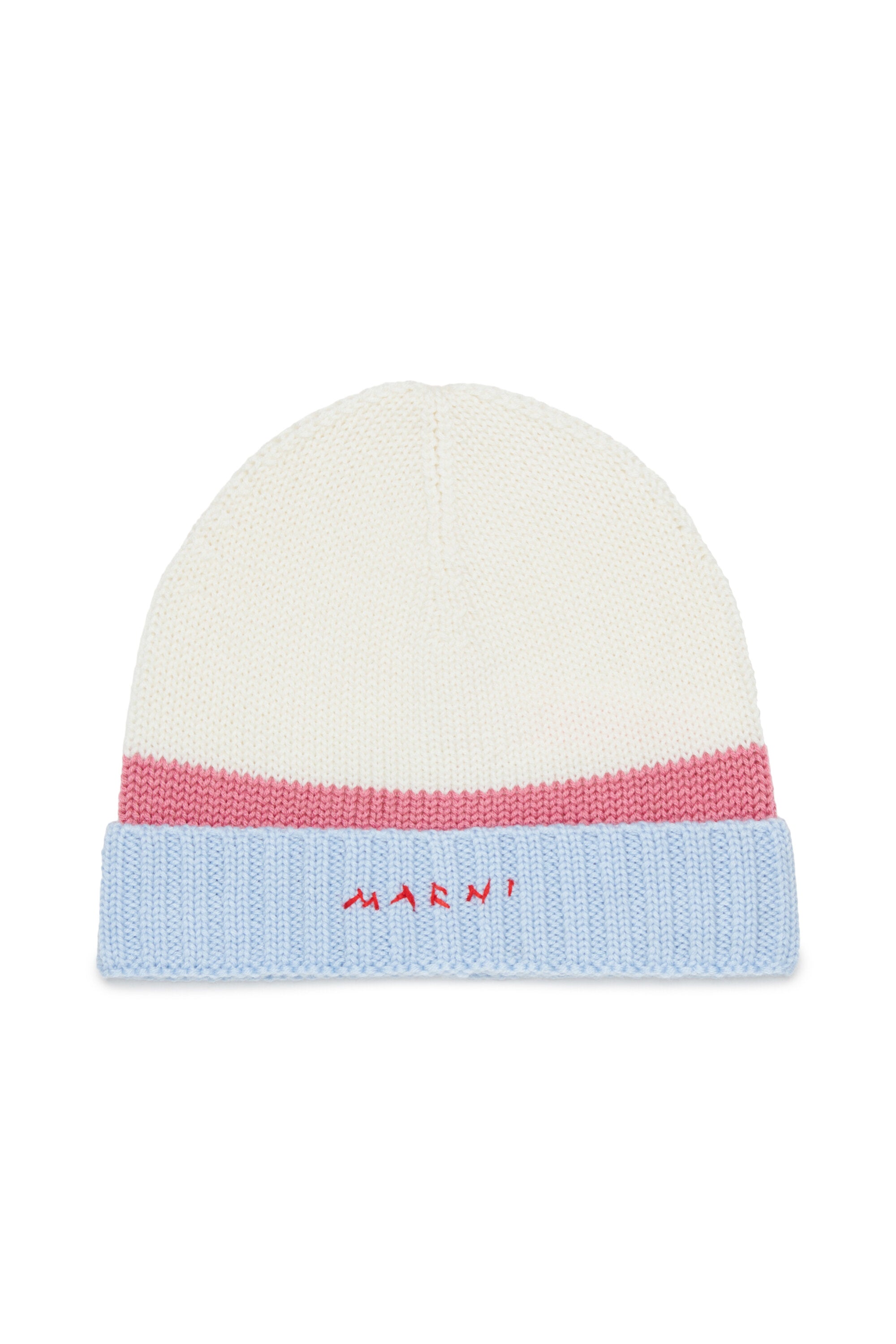 Gorro con vuelta y logo en la parte frontal