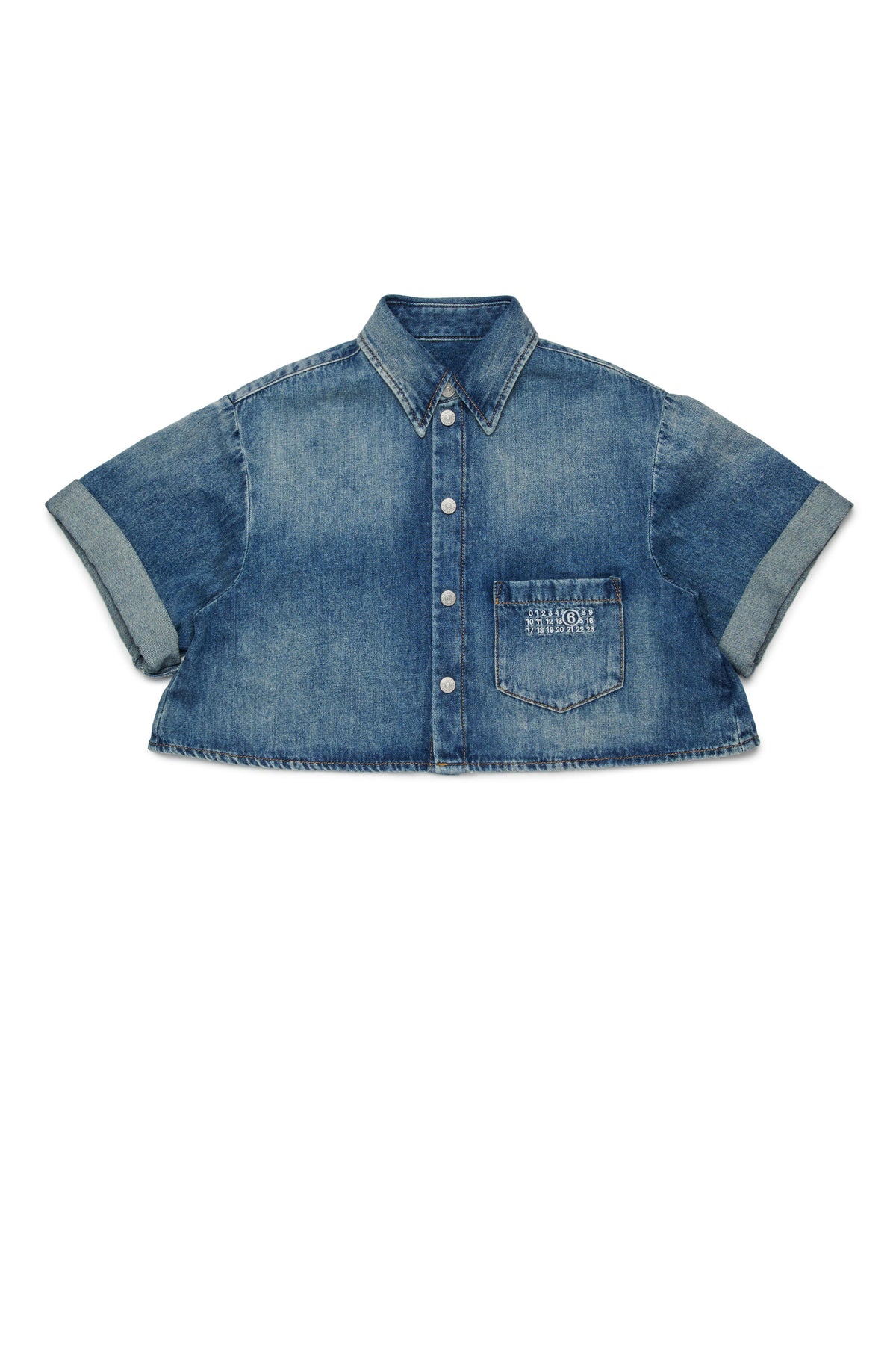 Chemise en denim avec logo