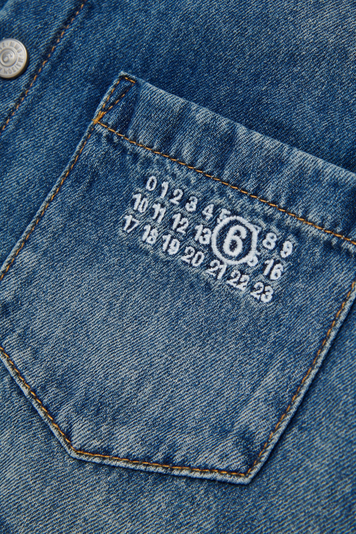 Chemise en denim avec logo