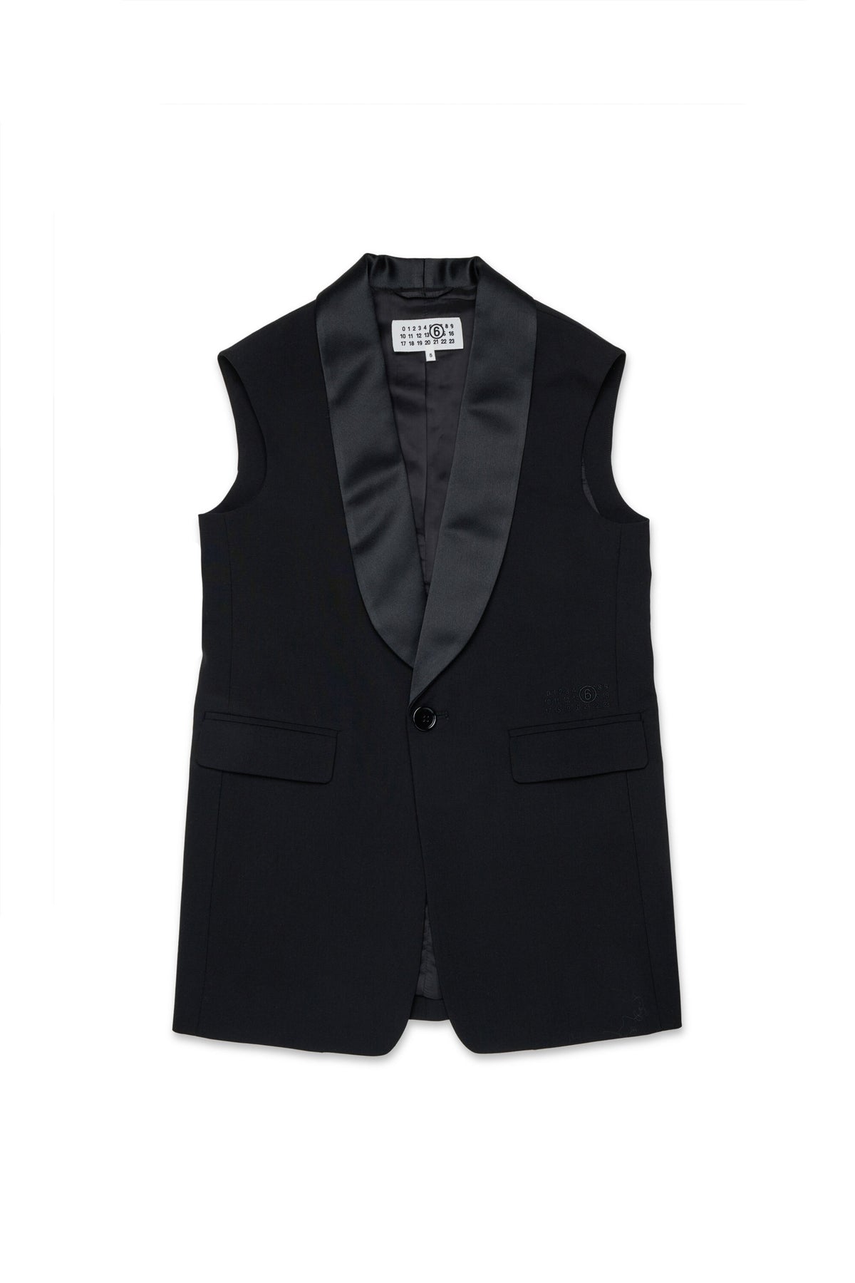 Sleeveless jacket with logo