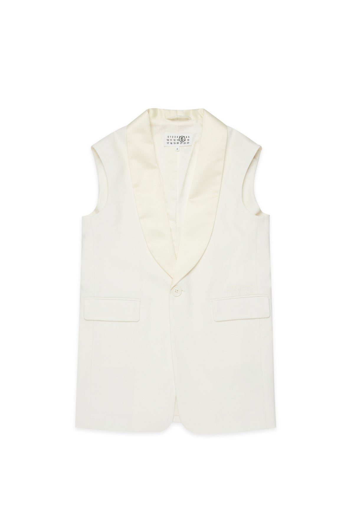 Sleeveless jacket with logo