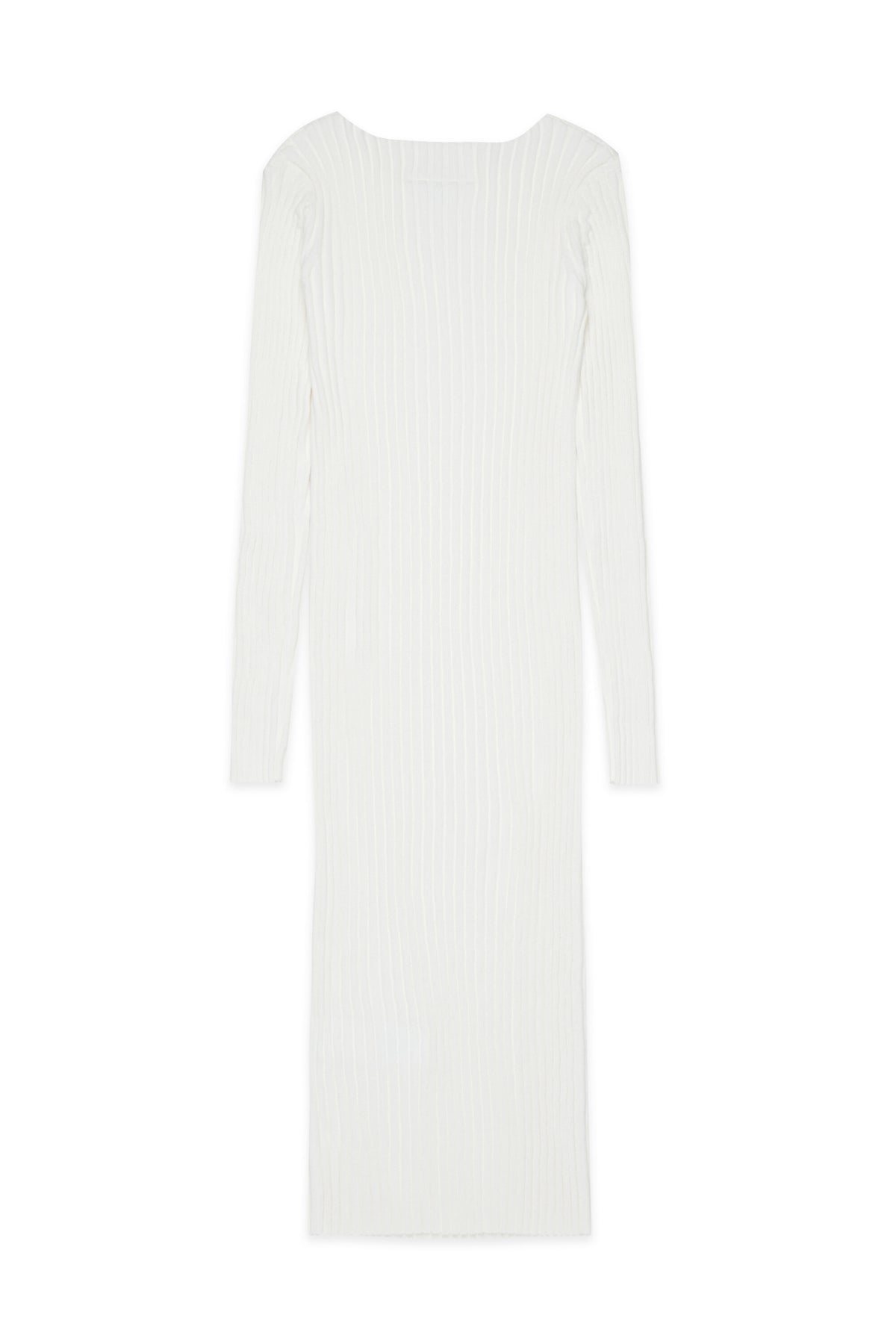 Vestido largo de canalé con logo