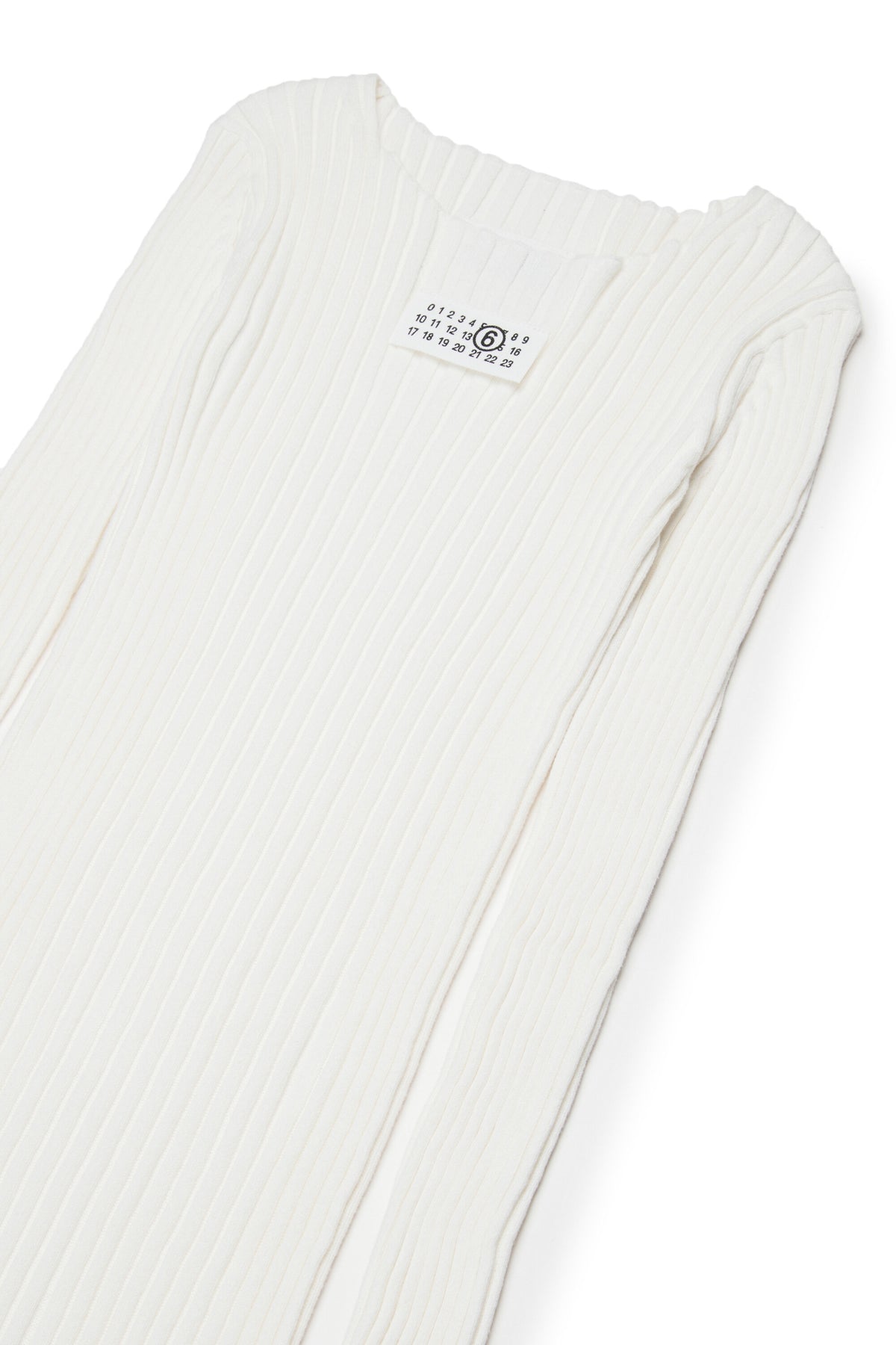Vestido largo de canalé con logo