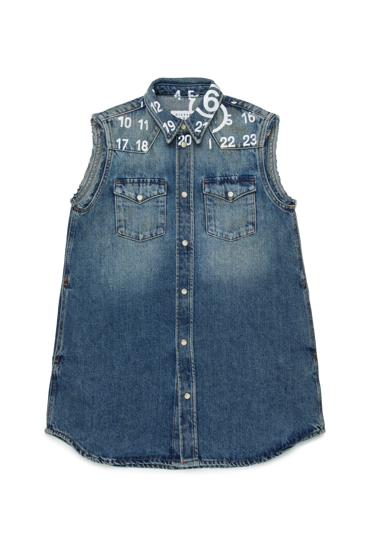 Vestido sin mangas de denim