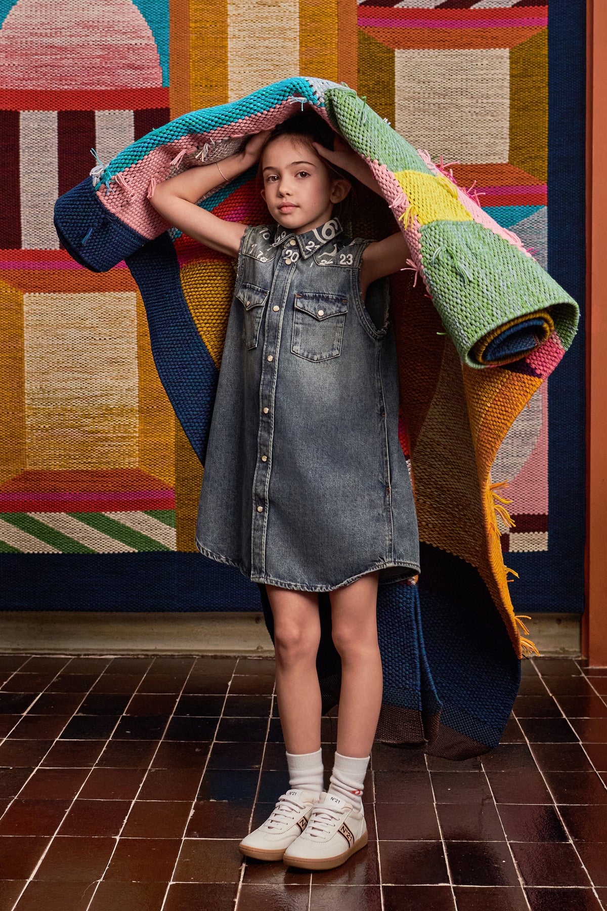 Vestido sin mangas de denim