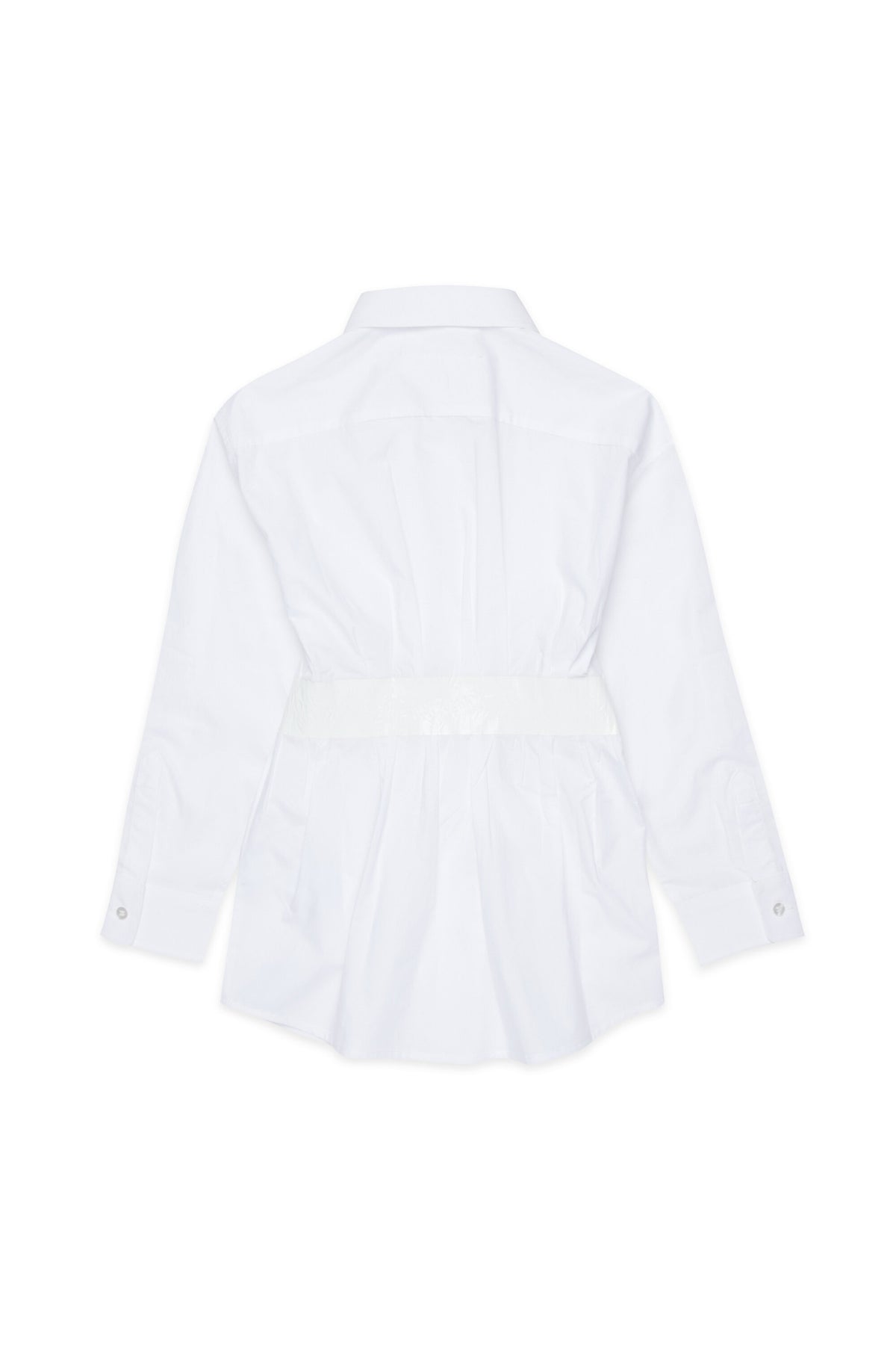 Long-sleeve shirt with belt