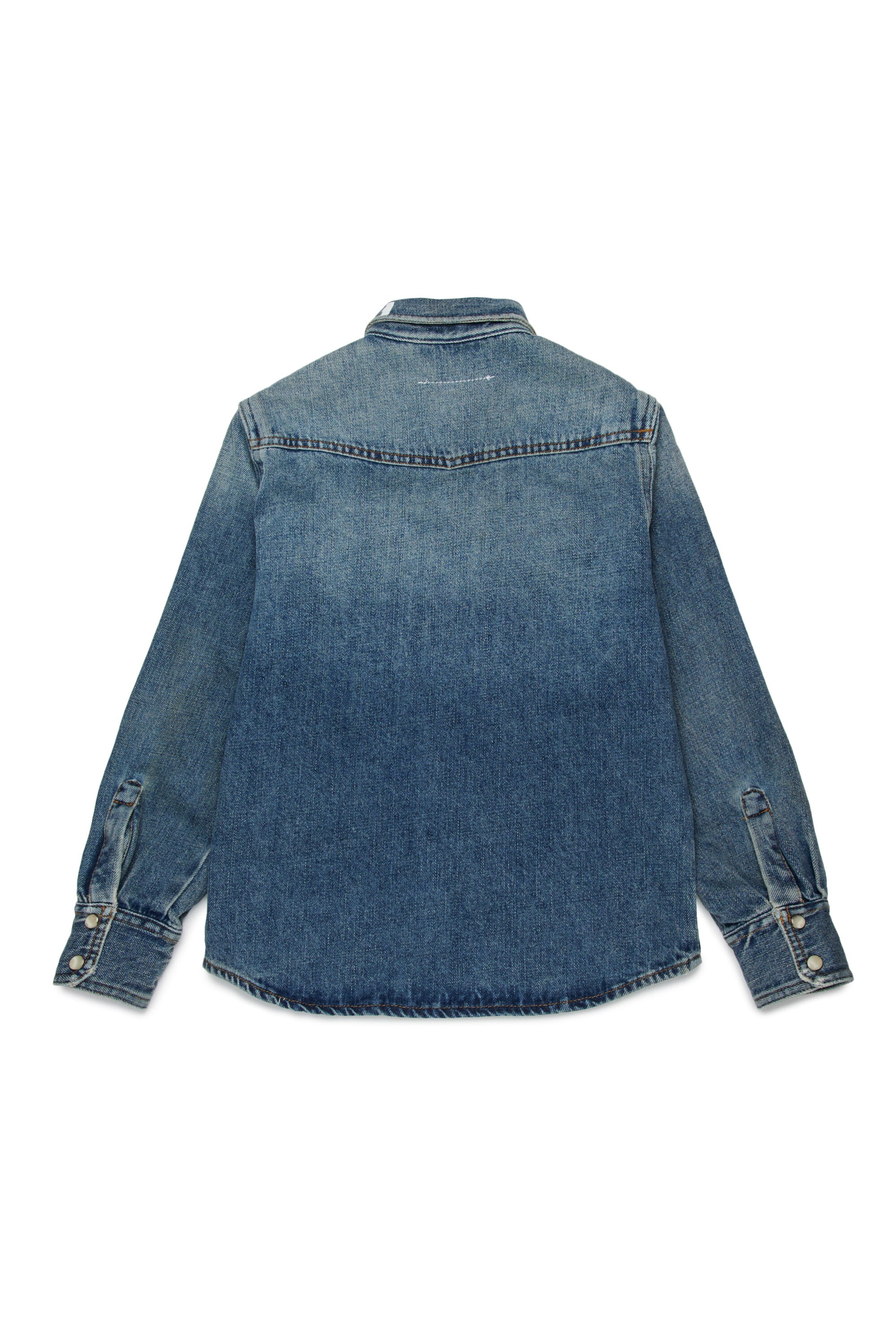 Chemise en denim avec logo imprimé