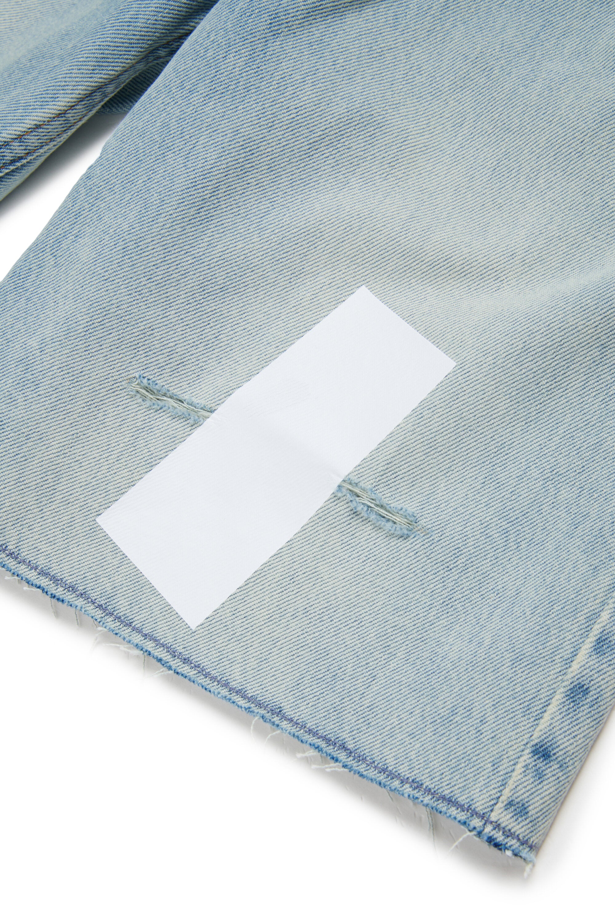 Wide denim shorts