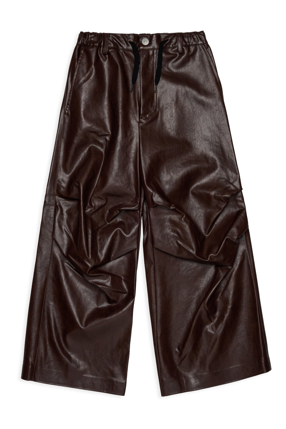 Pantalon wide leg effet enduit