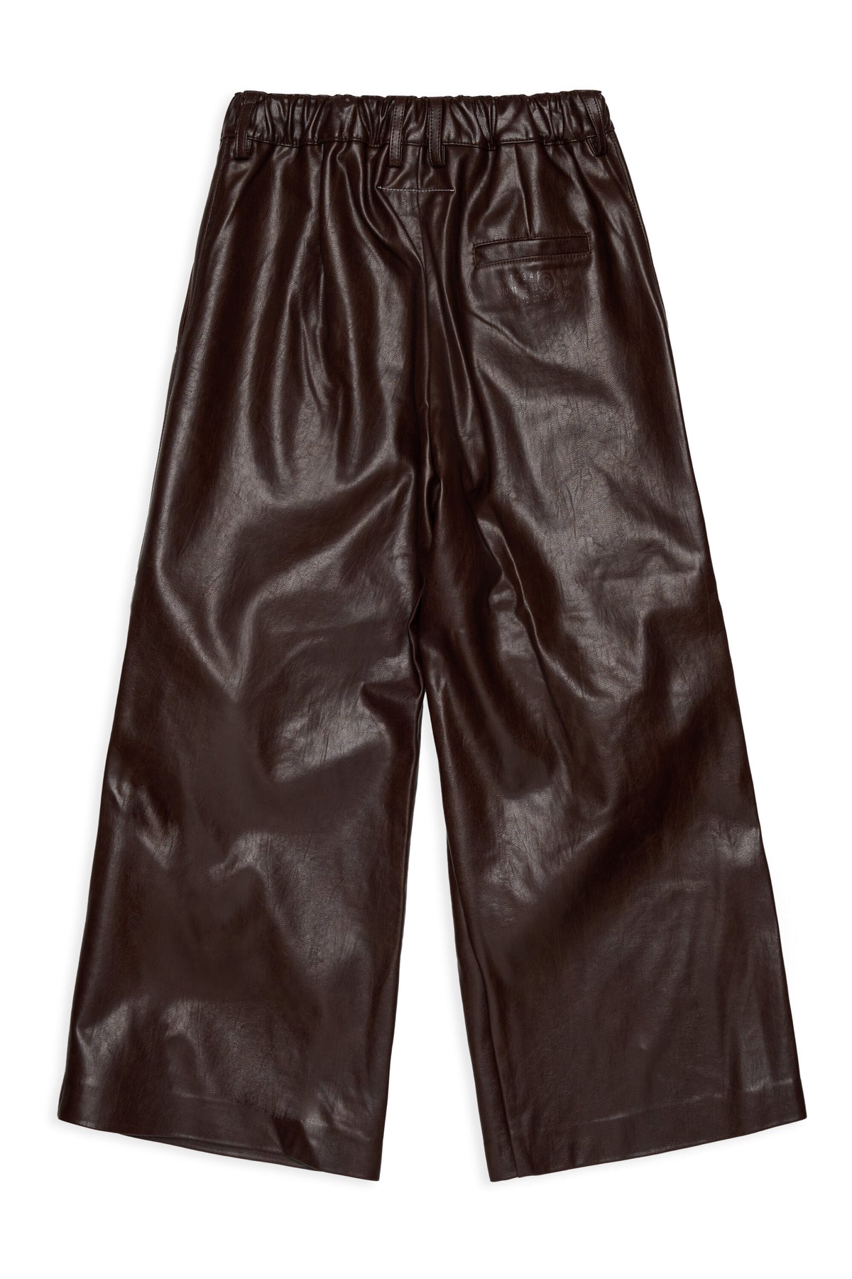 Pantalon wide leg effet enduit