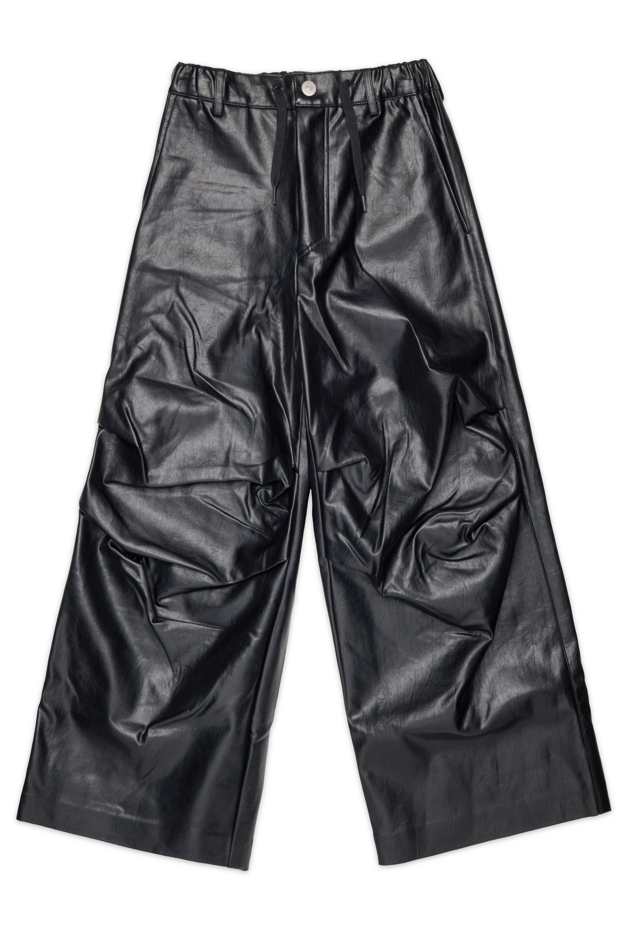 Coated wide leg pants