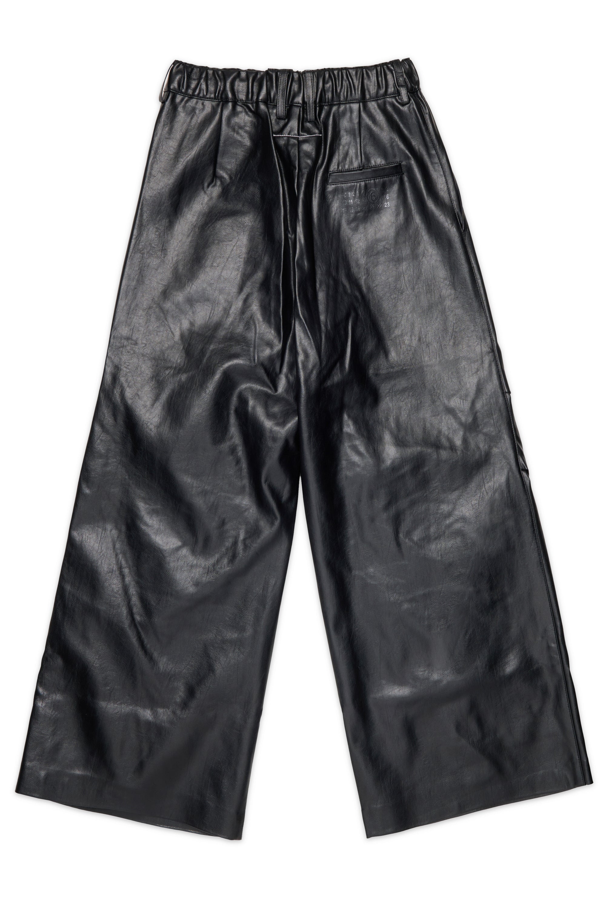 Coated wide leg pants