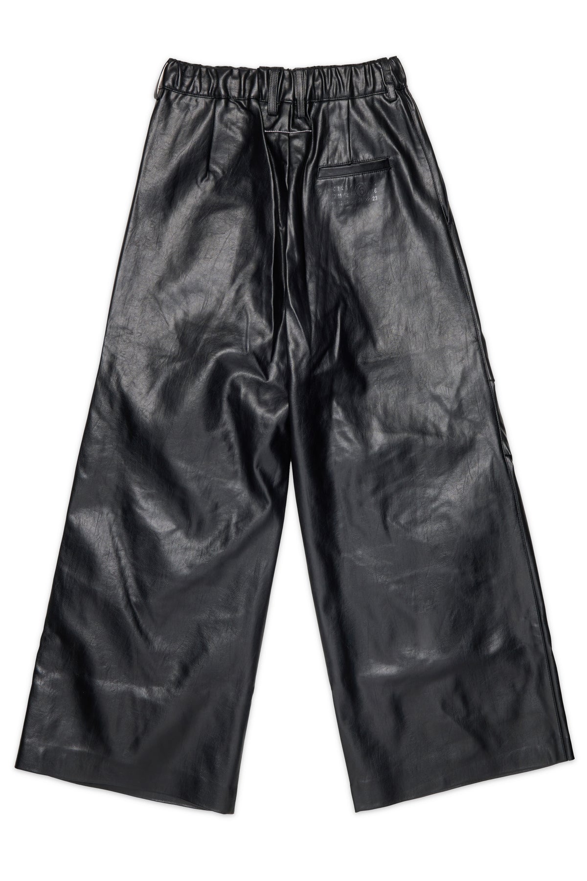 Coated wide leg pants