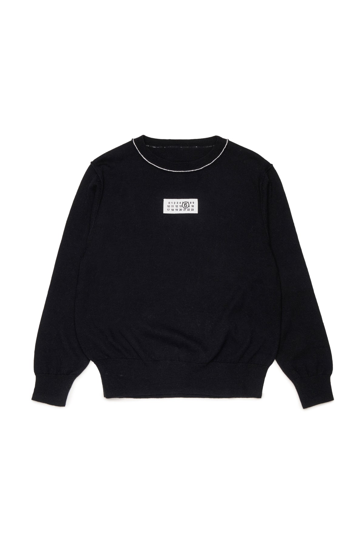 Jersey de cuello redondo en algodón