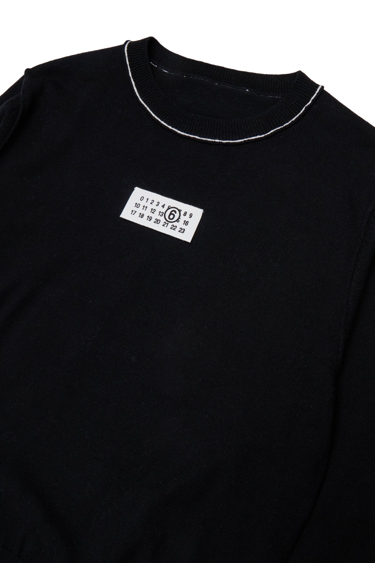 Jersey de cuello redondo en algodón