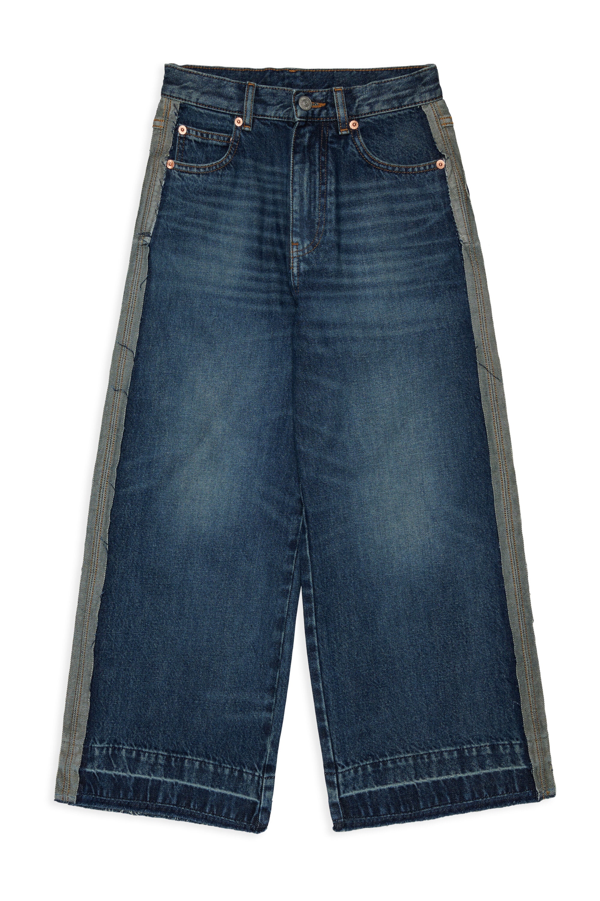 Jeans corte regular azul medio