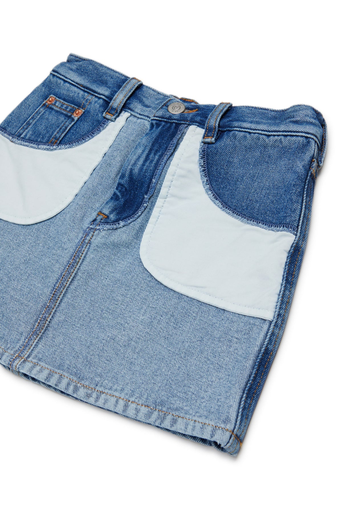Jupe en denim avec poches contrastées