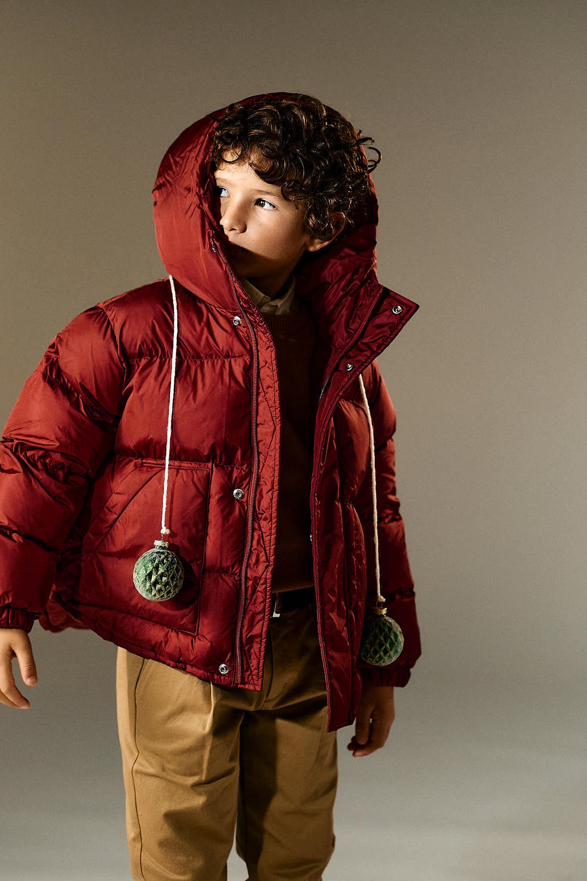 Padded jacket with logo